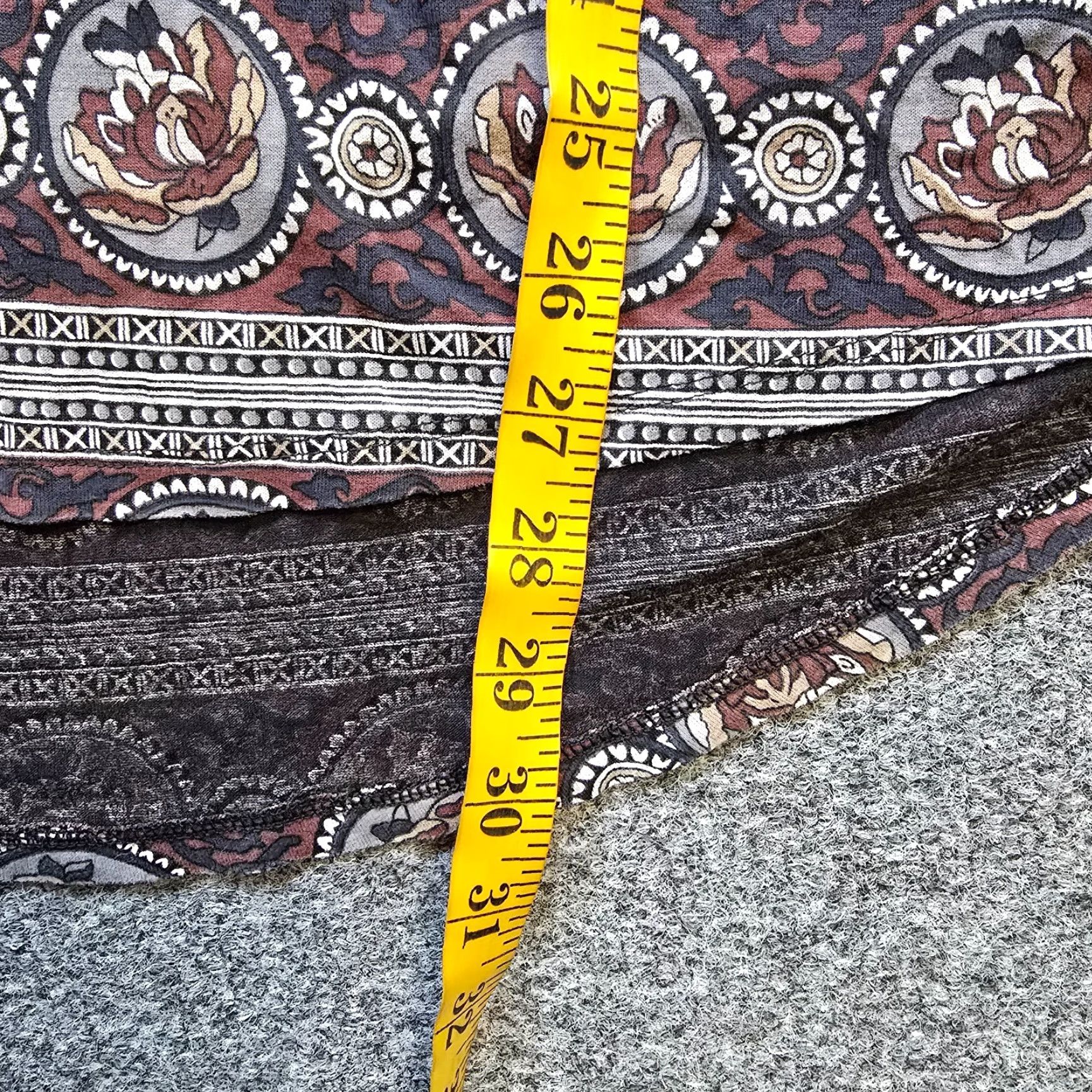 Lucky Brand Lucky Brand Top Womens 1X Black Floral V Neck 3/4 Sleeve Boho Casual Shirt Size XL / US 12-14 / IT 48-50 - 6 Thumbnail