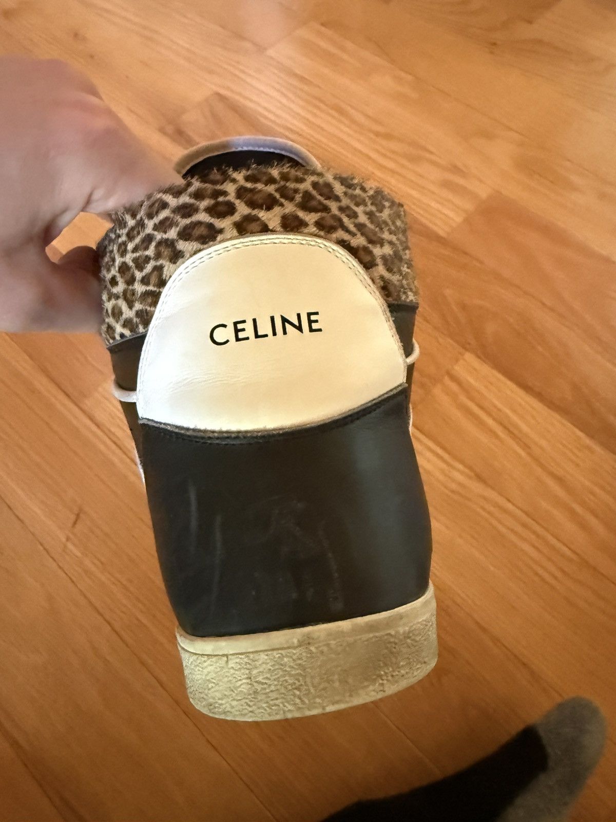 Celine × Hedi Slimane Hedi Era Leopard Print High Top Leather Sneakers Size US 9 / EU 42 - 9 Thumbnail