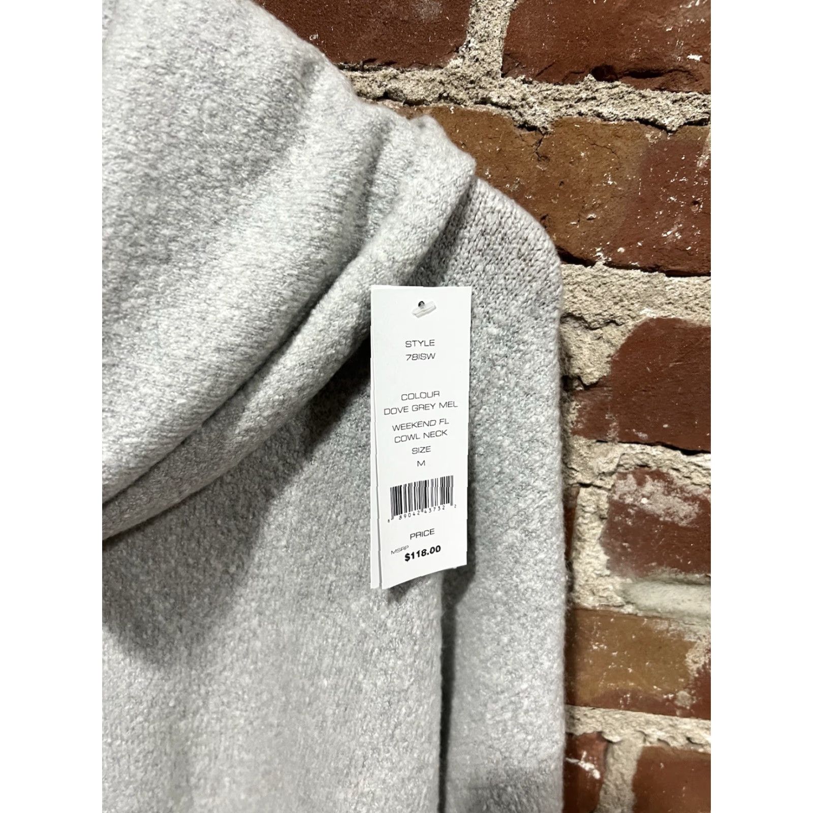 French Connection French Connection Knit Sweater Cowl Neck Gray M Women's Pullover Tunic Long Sleeve NWT Size M Regular Non-Defect Size M / US 6-8 / IT 42-44 - 3 Thumbnail