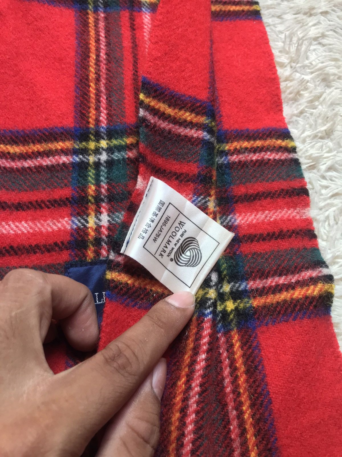 Polo Ralph Lauren × Vintage ‼️VINTAGE SCARF RALPH LAUREN WOOL TARTAN PATTERN‼️ Size ONE SIZE - 3 Thumbnail