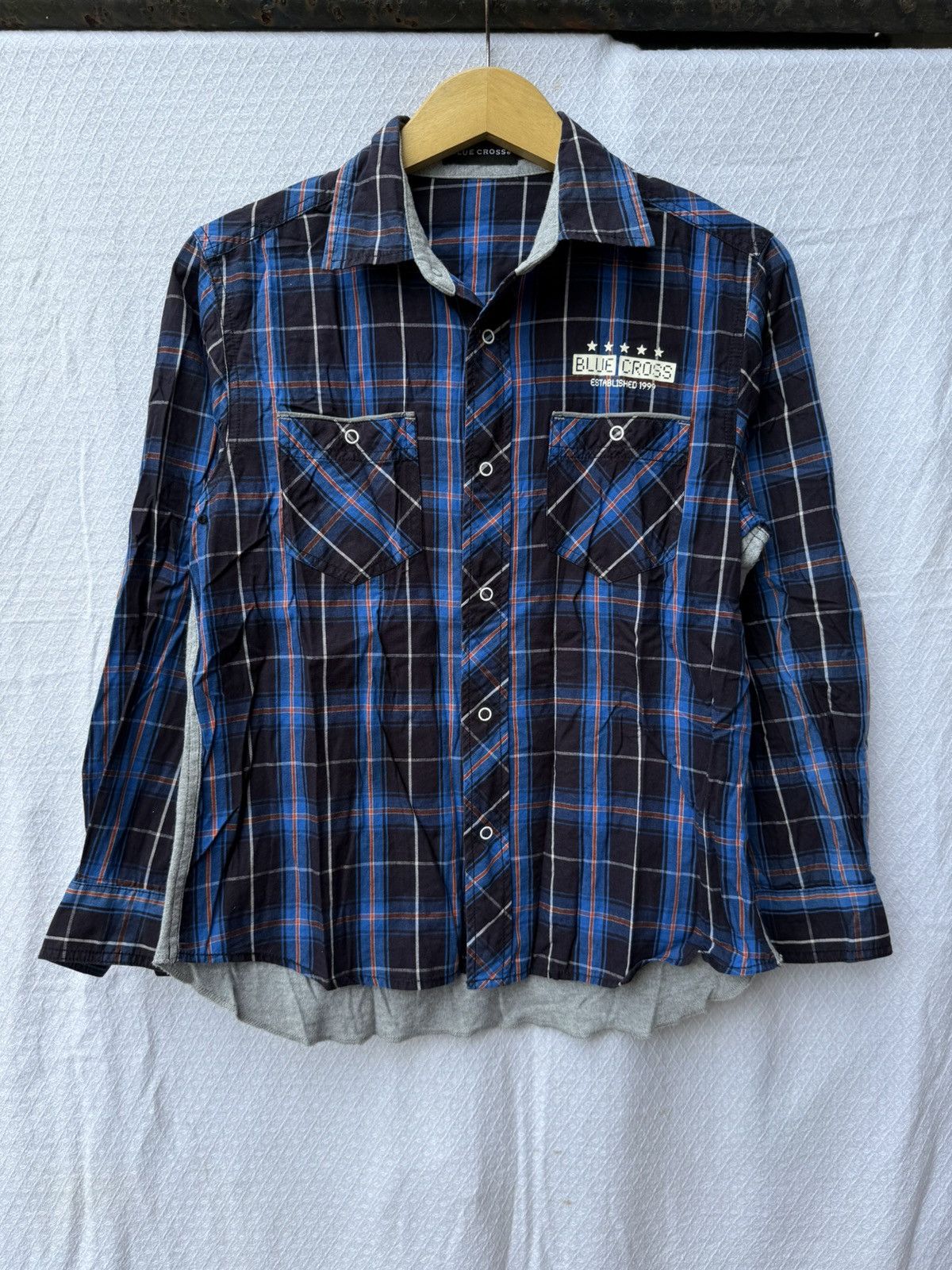 Hysteric Glamour Blue Cross Plaid Button Up Shirt Size US M / EU 48-50 / 2 - 1 Thumbnail