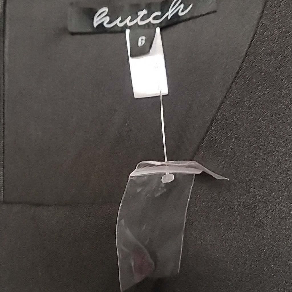 Hutch Hutch Black Flocked With Fab sheer long sleeve dress sz 6 Size M / US 6-8 / IT 42-44 - 4 Thumbnail
