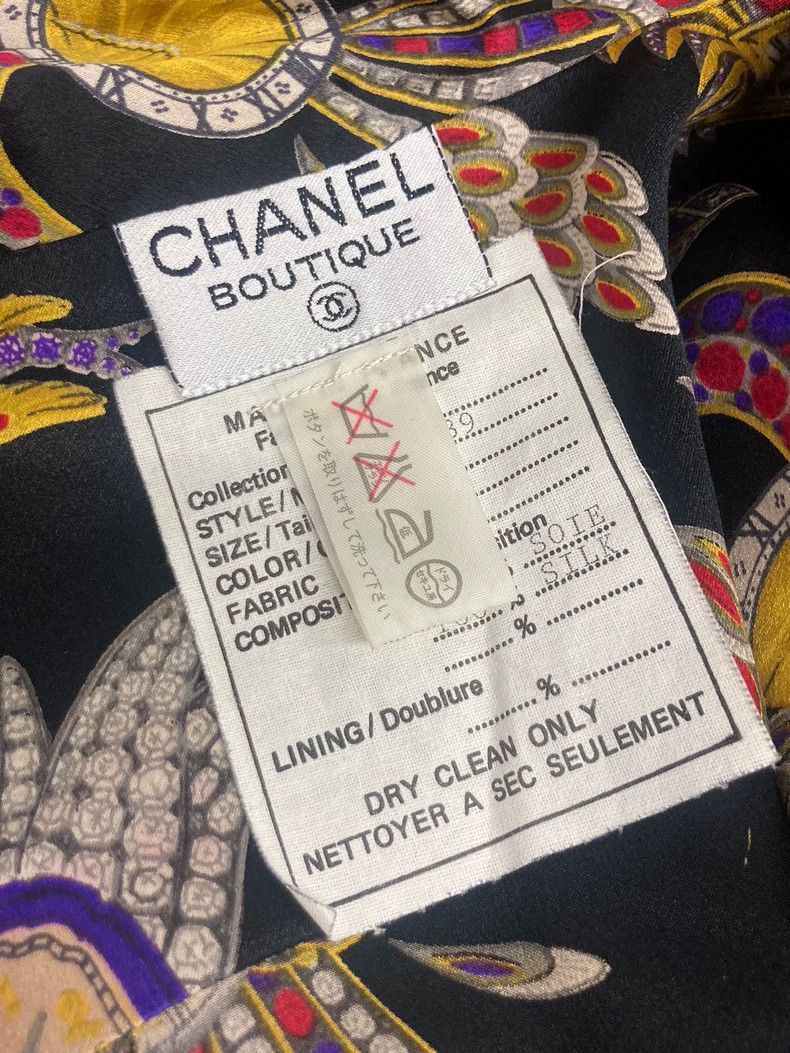 Chanel Chanel Black silk printed shirt Size XS / US 0-2 / IT 36-38 - 5 Thumbnail