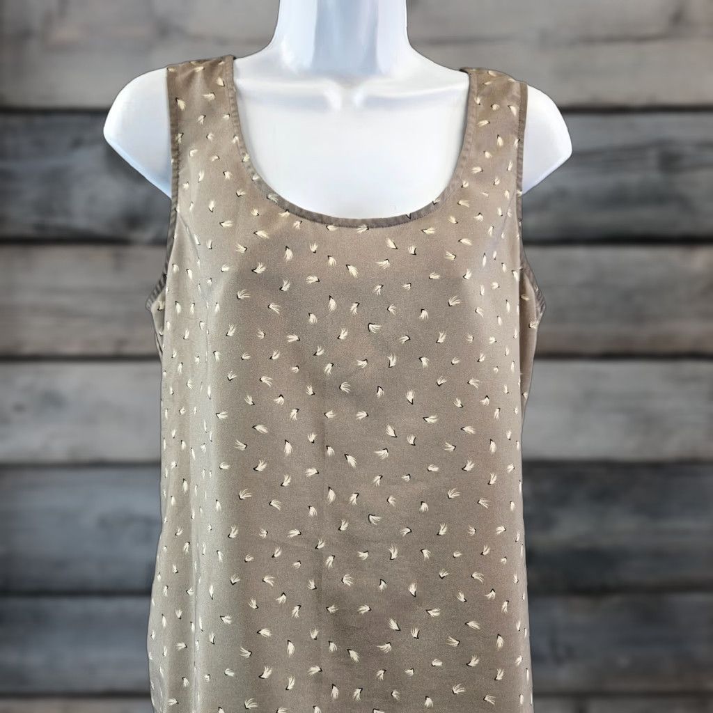 Loft LOFT Ann Taylor Womens Top Tank Gray Size M Sleeveless Scoop Neck Shirt Size M / US 6-8 / IT 42-44 - 1 Thumbnail