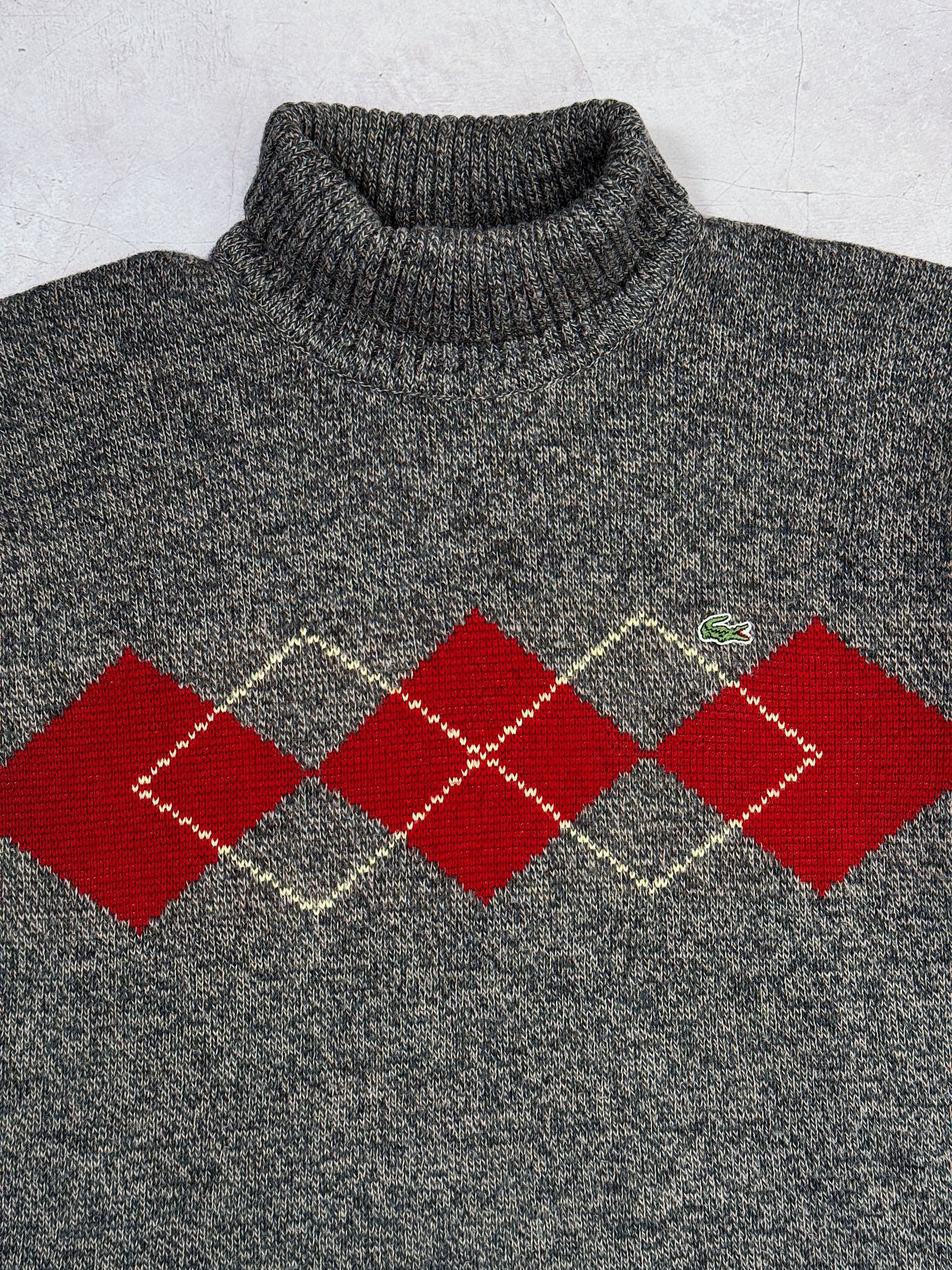 Lacoste × Vintage Vintage Lacoste Turtleneck Sweater & Rombed Size US L / EU 52-54 / 3 - 3 Thumbnail