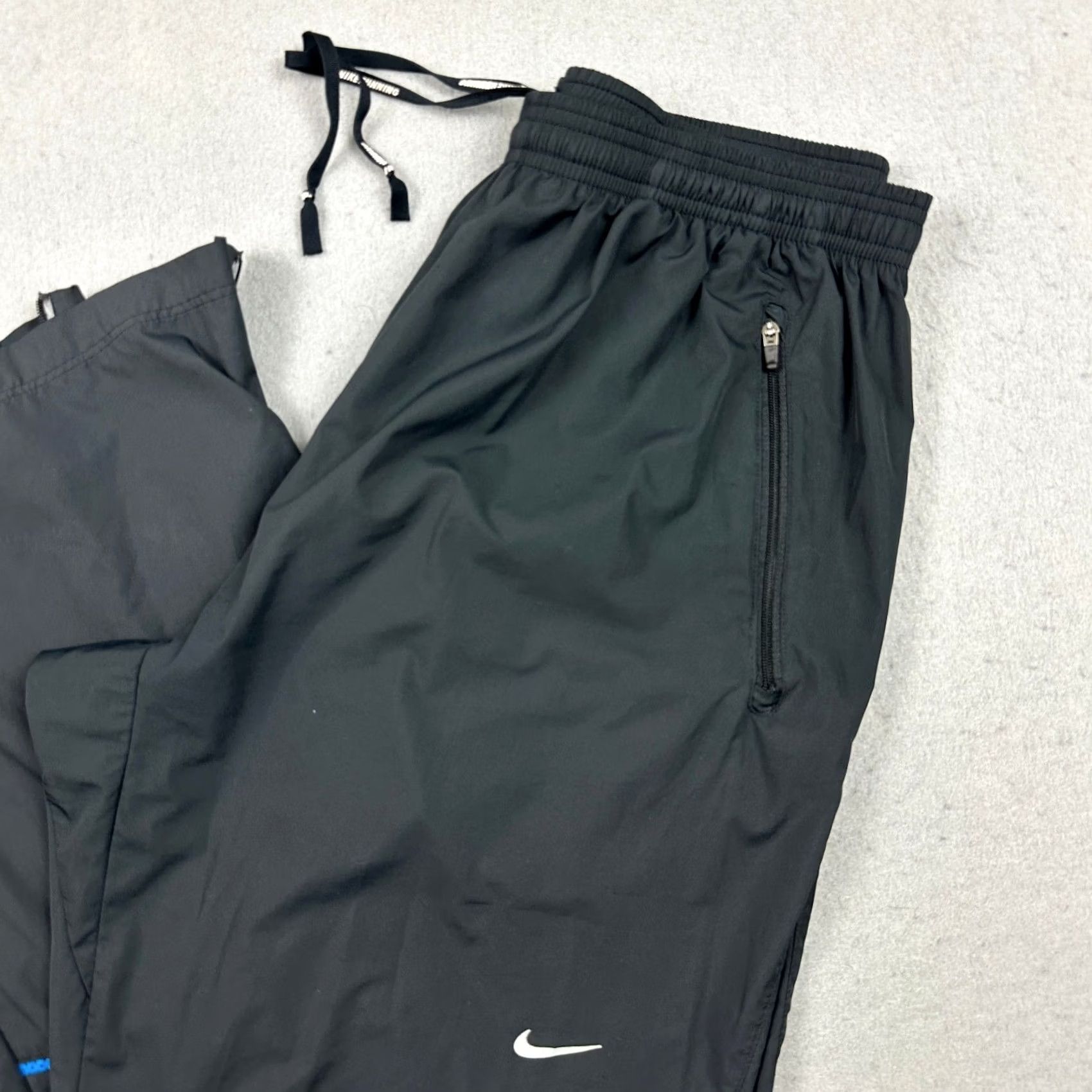 Nike Nike Pants Men L Black Solid Elastic Waist Drawstring Pockets Track Size US 33 - 2 Thumbnail