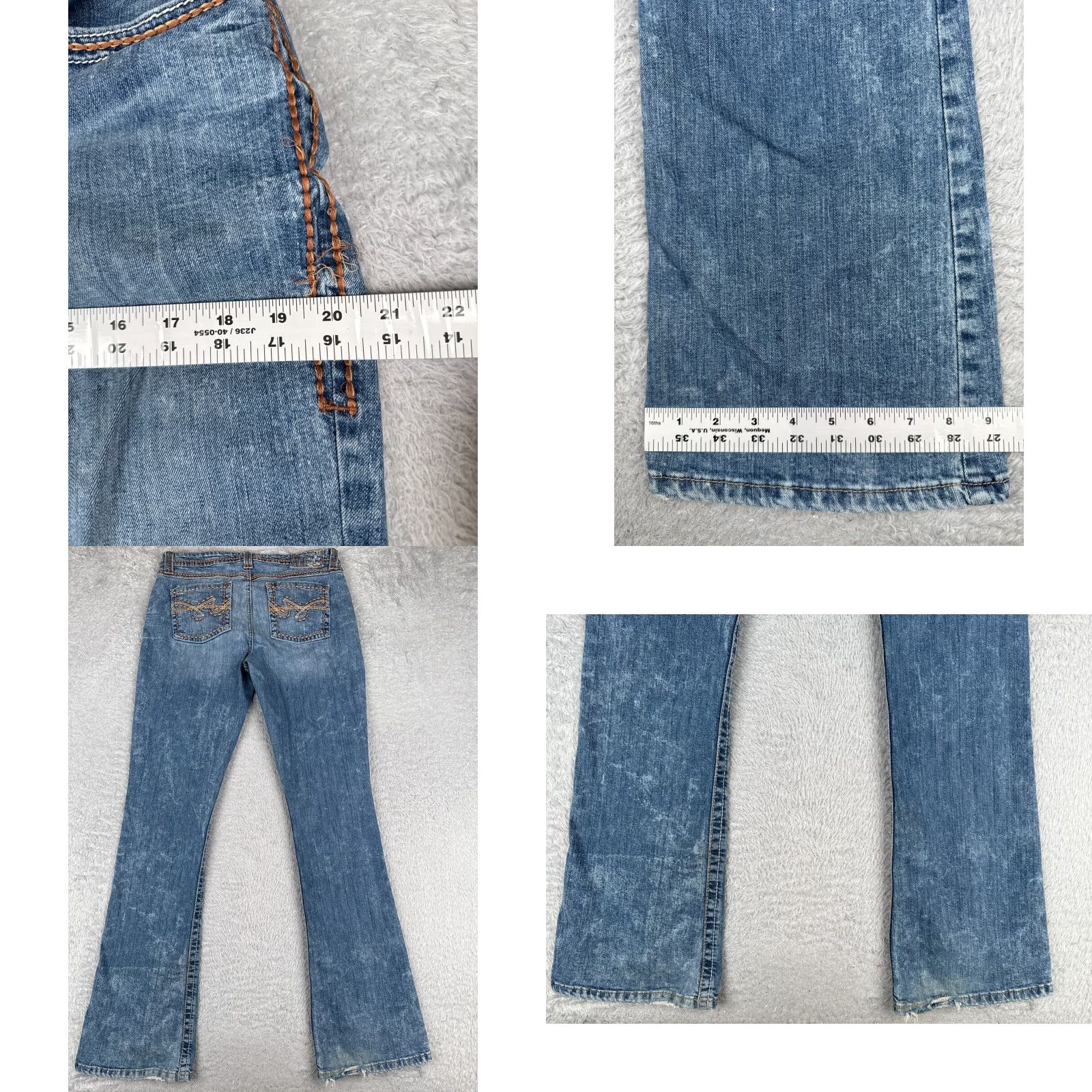 Vintage Cruel Girl Jeans Bootscut Denim 32x35 Juniors Blue Embroidered Zip Pocket 5-Pocket Size 34" / US 12 / IT 48 - 9 Thumbnail