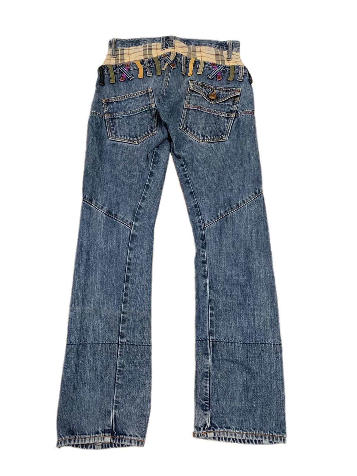 Japanese Brand PUNK DOUBLE WAIST MULTIPOCKET JEANS GOTH OPIUM BONDAGE Size US 29 - 2 Thumbnail