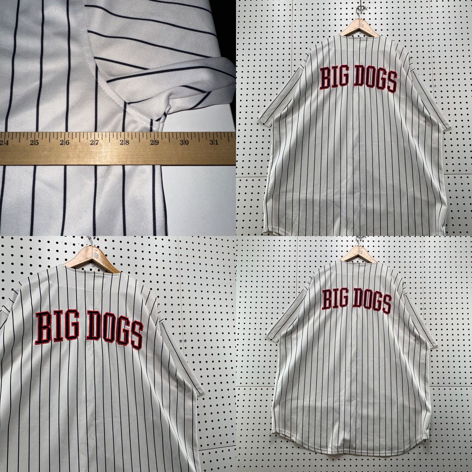 Big Dogs VINTAGE Big Dogs Baseball Jersey Men 2X White Striped Embroidered 90s Jersey Men Big 2X White Striped Embroidered Baseball Jersey 90s Mens Size US XXL / EU 58 / 5 - 9 Thumbnail