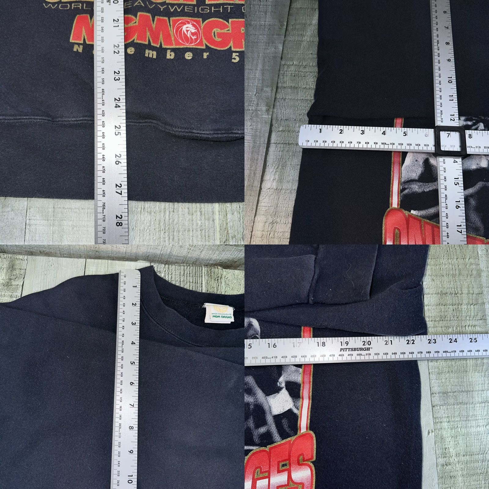 MooRER VINTAGE 1994 Moorer vs Foreman Boxing Sweatshirt MGM Grand Fight L Black Mens Pullover Crewneck USA Made in USA Sweatshirt Size US L / EU 52-54 / 3 - 9 Thumbnail