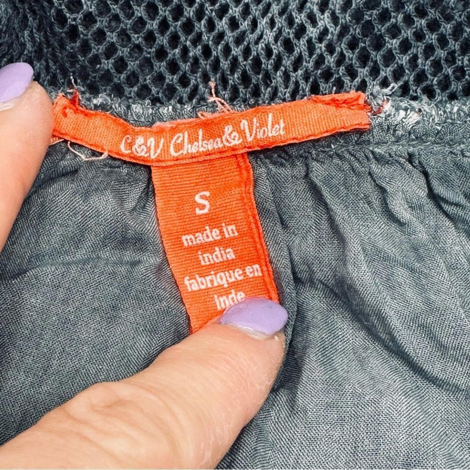 Designer C&V. Chelsea and Violet. Blue Boho Blouse. Size Small. Size S / US 4 / IT 40 - 2 Thumbnail