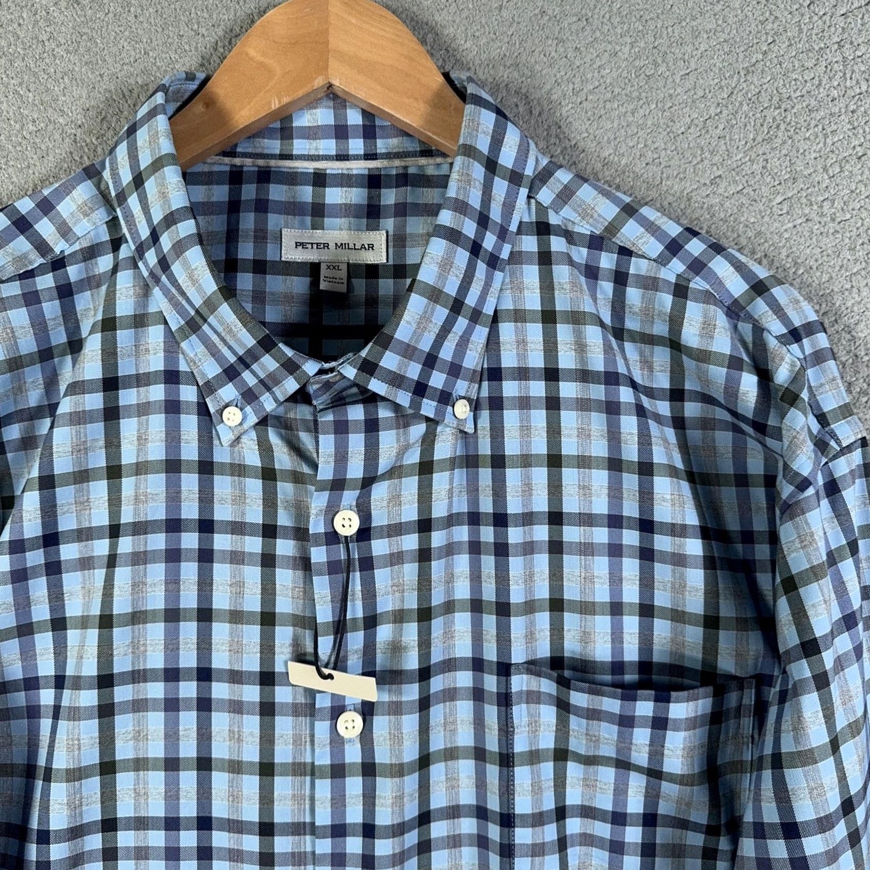 Peter Millar Peter Millar Shirt Men XXL Blue Chambly Crown Lite Stretch Plaid Sport Button up Size US XXL / EU 58 / 5 - 2 Thumbnail