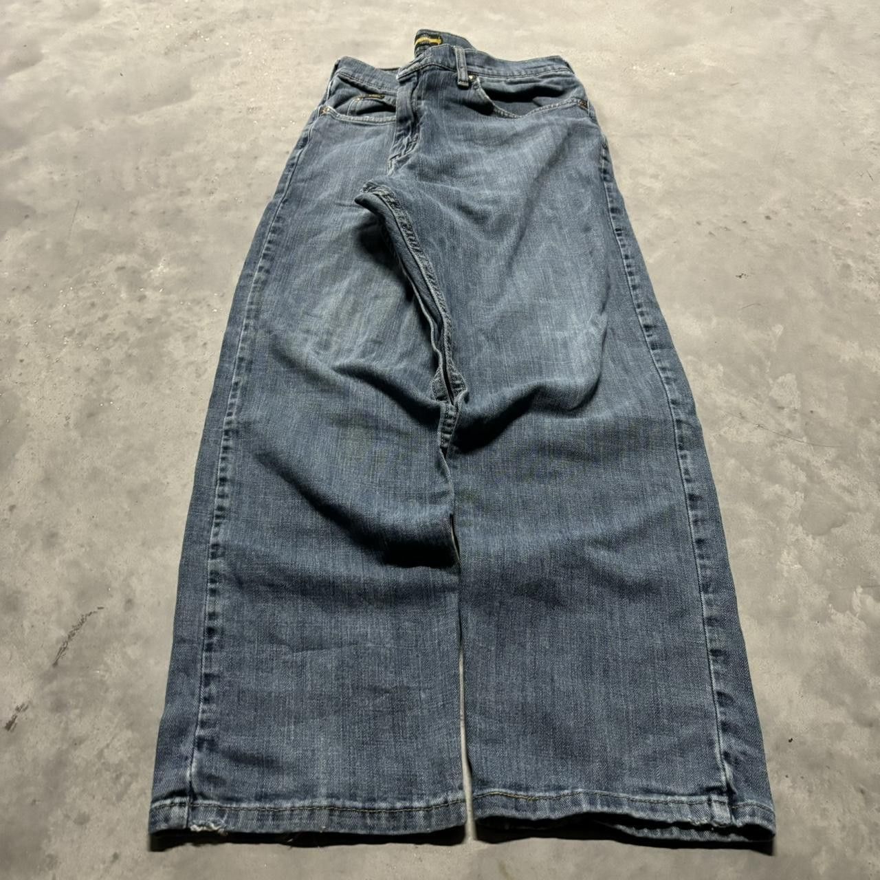 Japanese Brand × Vintage Crazy Vintage Y2K/2000s Grunge Medium Wash Essential Denim Jeans! Size US 34 / EU 50 - 3 Thumbnail