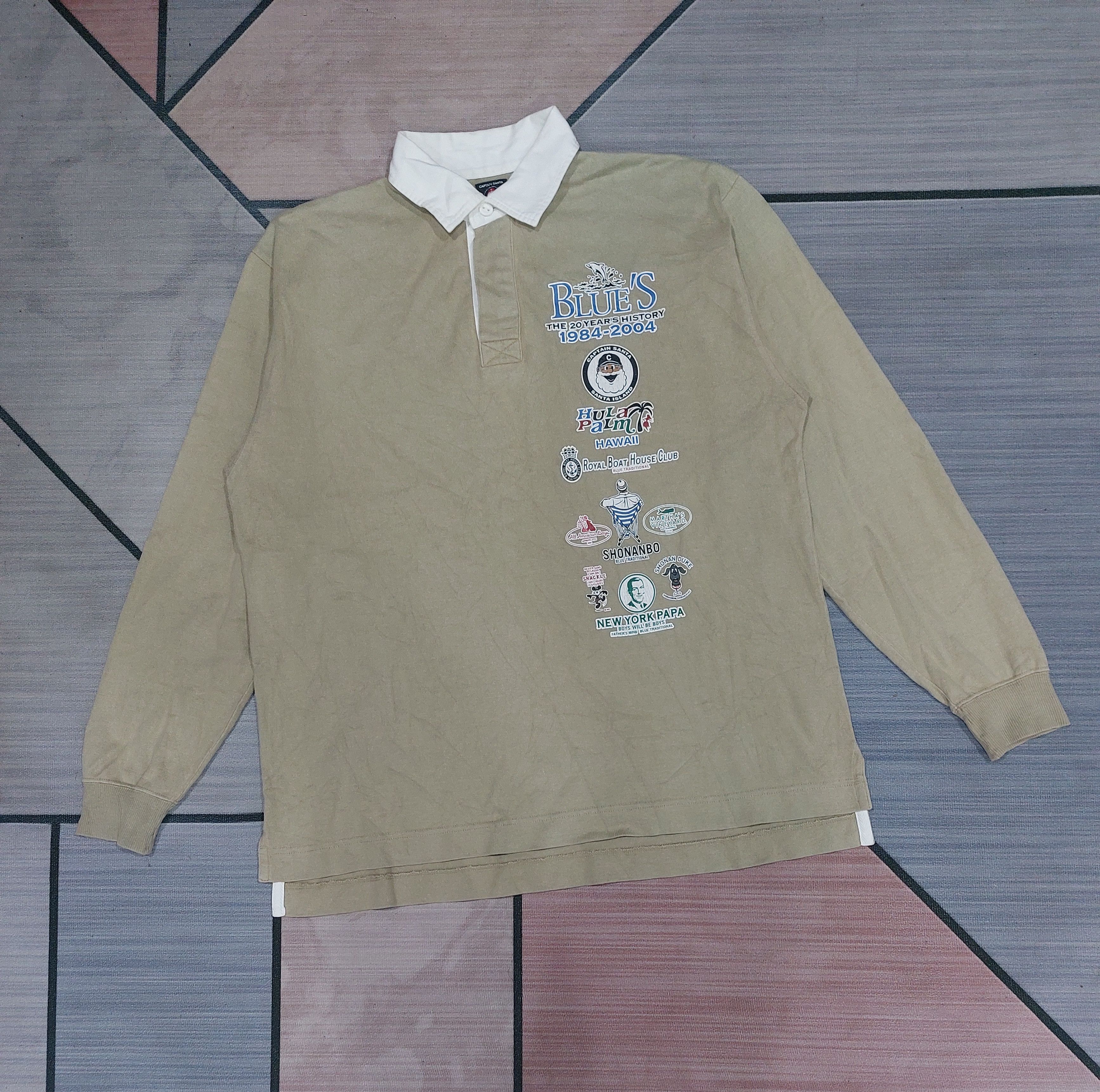 Japanese Brand × Vintage CAPTAIN SANTA POLO RUGBY LONG SLEEVE SHIRT Size US L / EU 52-54 / 3 - 1 Thumbnail