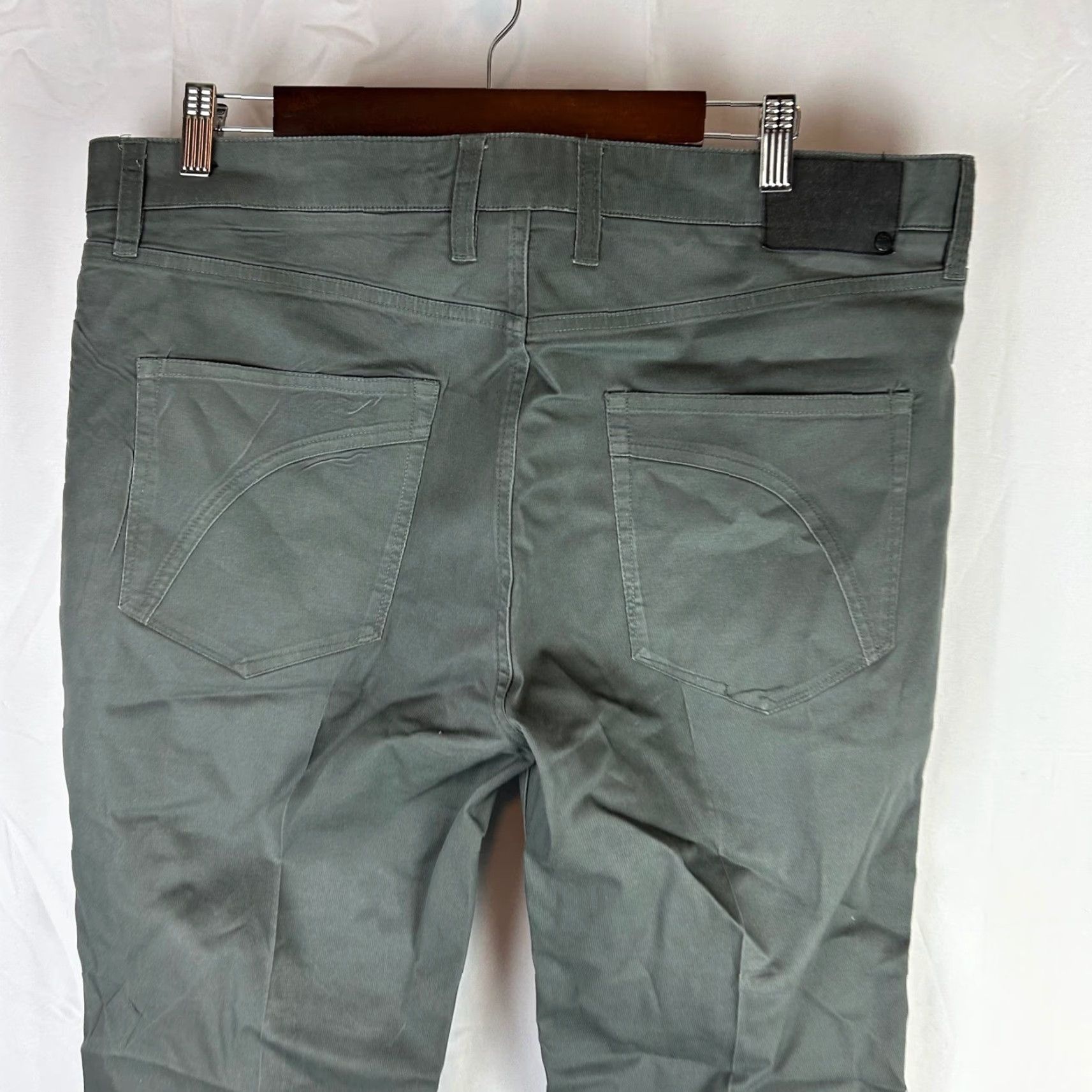 Vintage Fox Heritage Forged Pants Flat Front Slim Chino 36x32 Grey Mens Casual Workwear 5-Pocket Button Zip Stitching Size US 36 / EU 52 - 7 Thumbnail