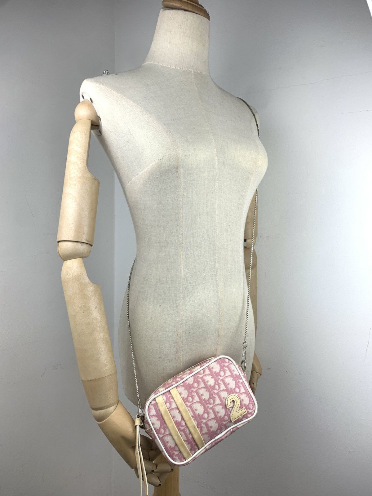 Dior Christian Dior Trotter Monogram Wrist Bag Pink Canvas Size ONE SIZE - 1 Thumbnail