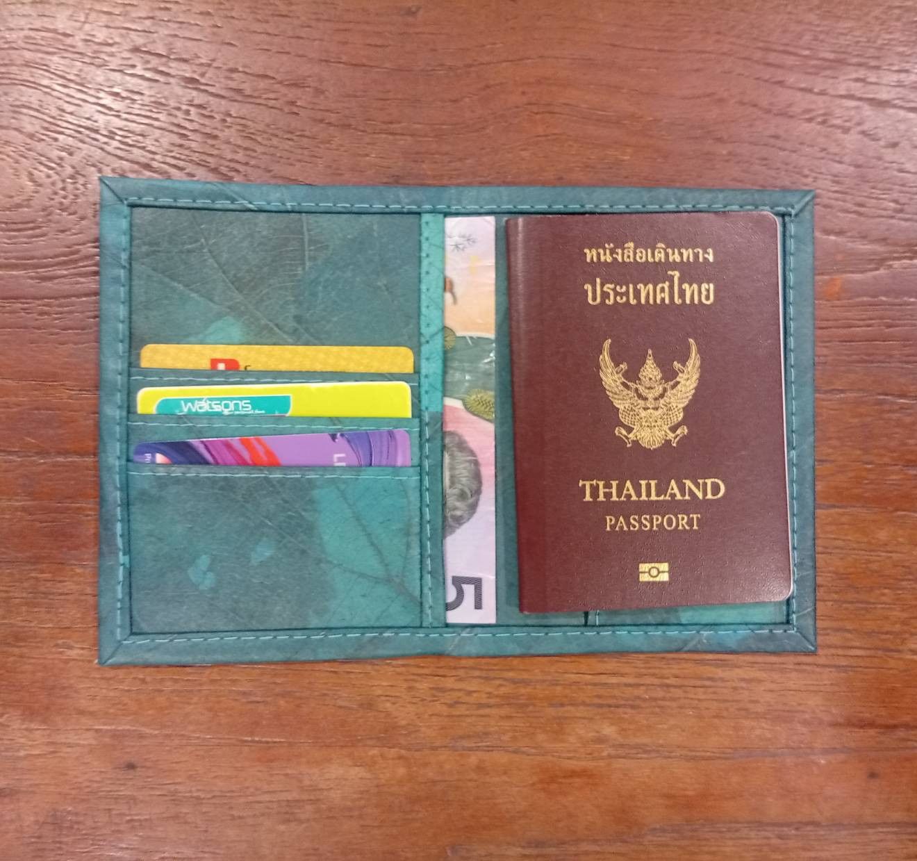 Other BILLNOTE PASSPORT HOLDER TRAVEL FOLDER TURQOUISE Size ONE SIZE - 2 Thumbnail