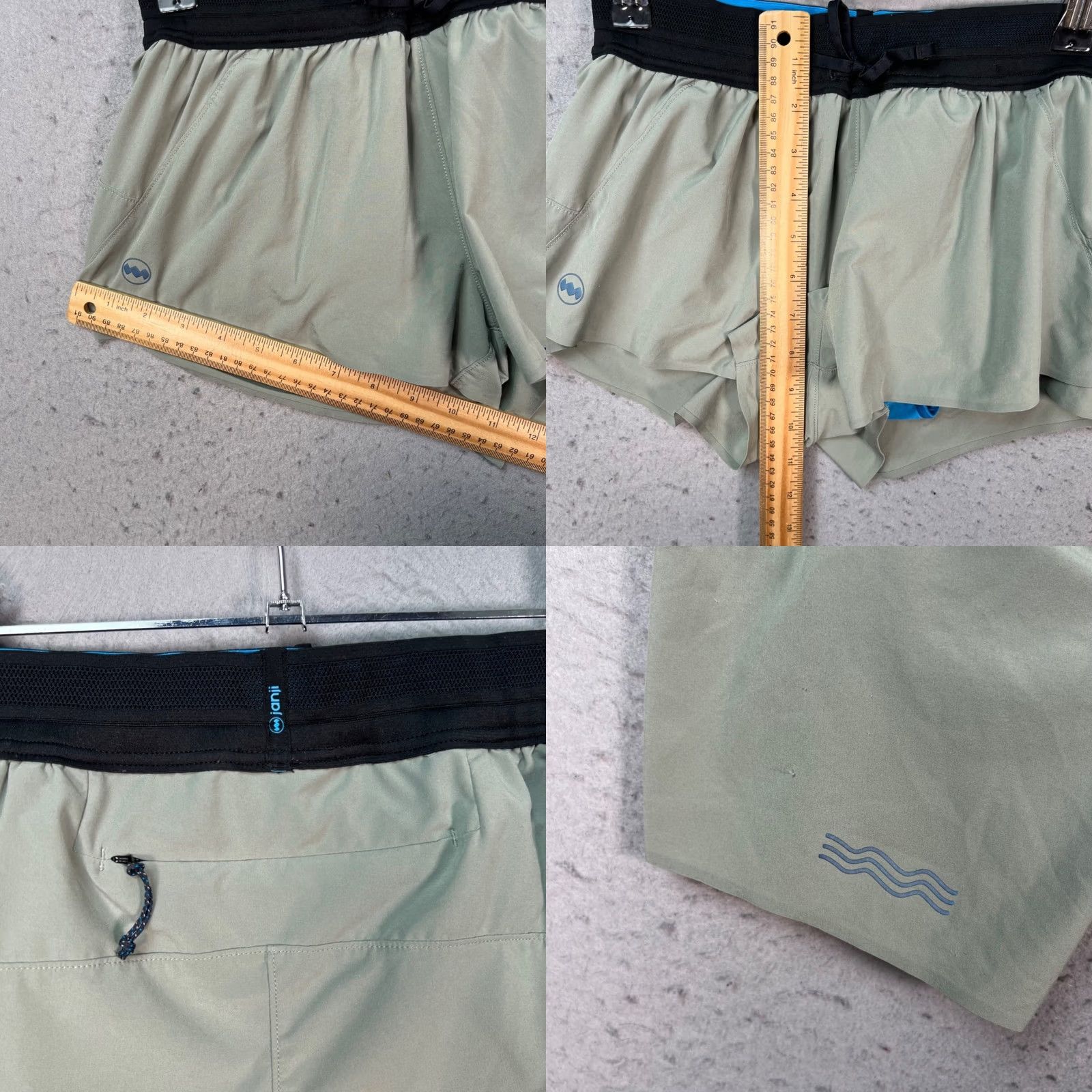 Vintage Janji Womens XS Running Shorts Sage Green w/ Inner Liner Athletic Gym Size 26" / US 2 / IT 38 - 8 Thumbnail