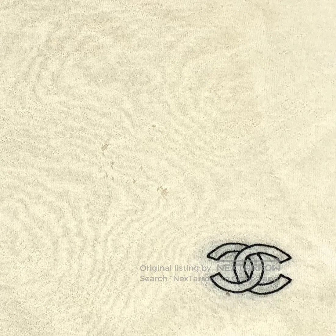 Chanel Chanel Beige double C embroidery cashmere scarf| Size ONE SIZE - 4 Thumbnail