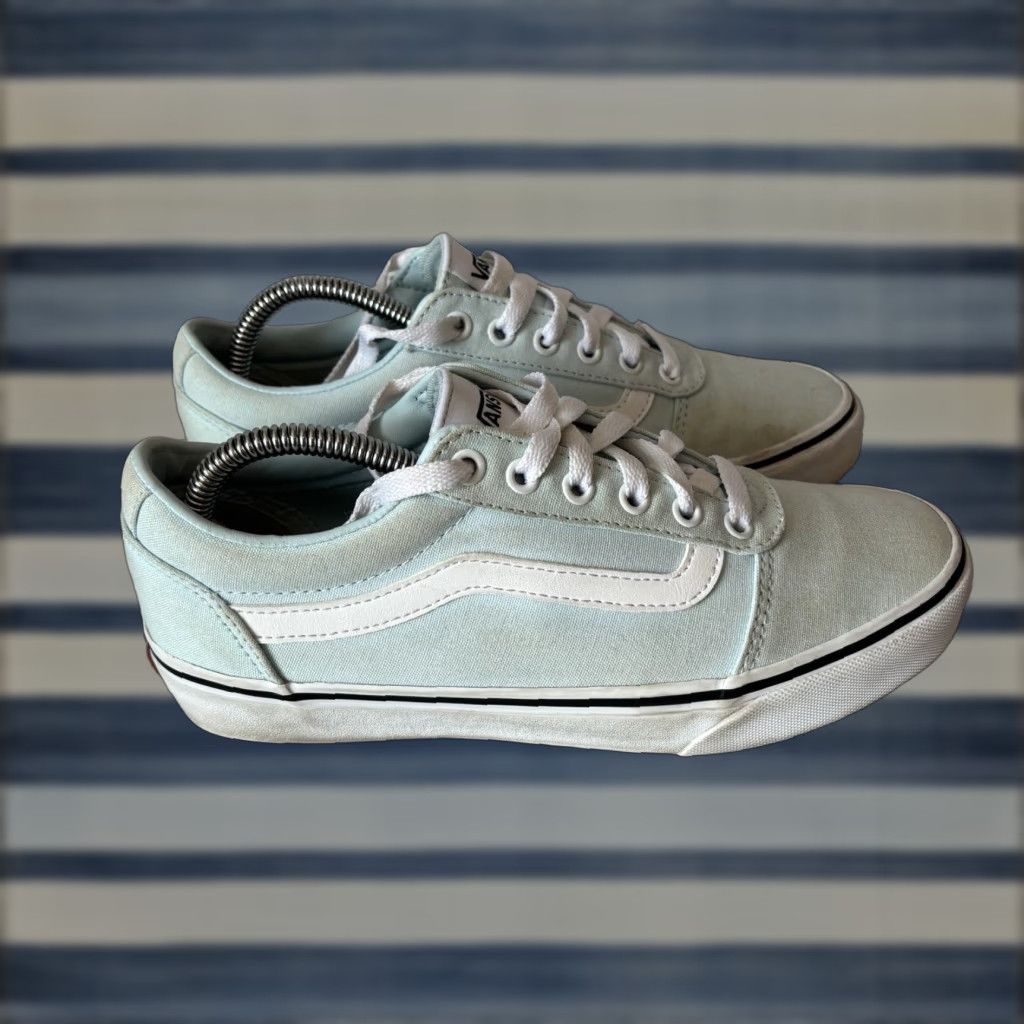 Vans VANS Ward Old Skool Low Top Skate Sneakers Light Blue/White Women’s 8.5 Women Candor? Size M / US 6-8 / IT 42-44 - 1 Thumbnail