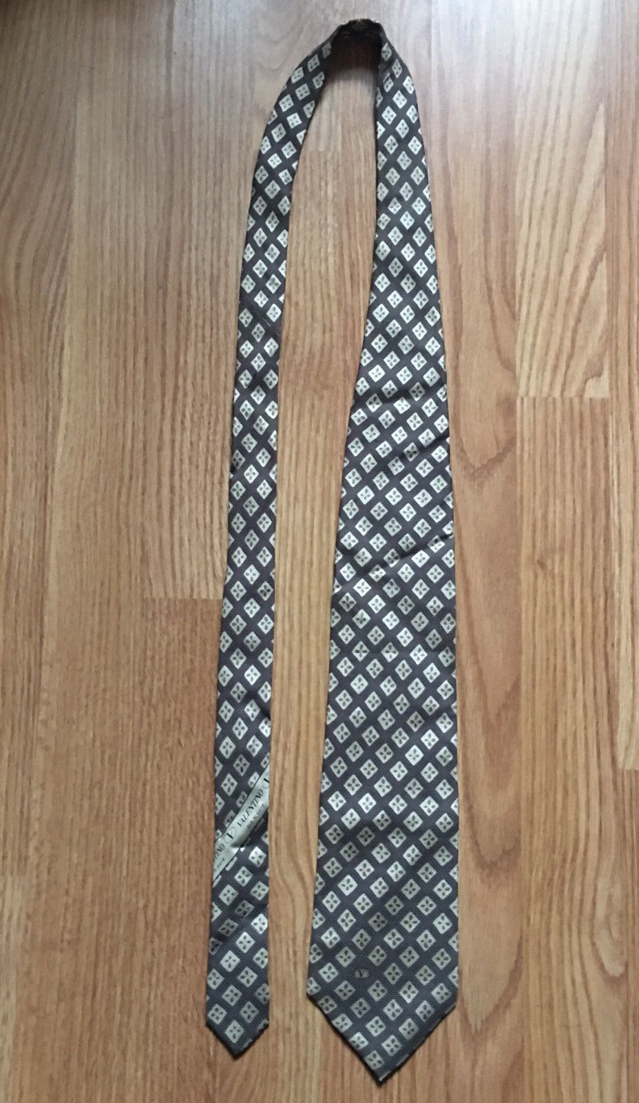 Valentino Valentino Cravatte Geometric Print Silk Mens Tie Size ONE SIZE - 8 Thumbnail