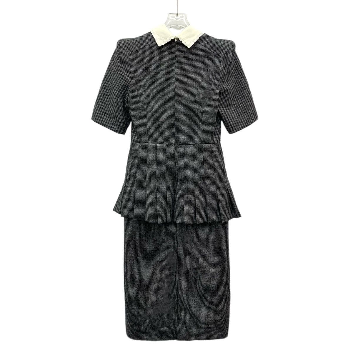 Fendi Fendi Houndstooth Lapel Short Sleeve Pleated Dress K26WX Size M / US 6-8 / IT 42-44 - 2 Thumbnail