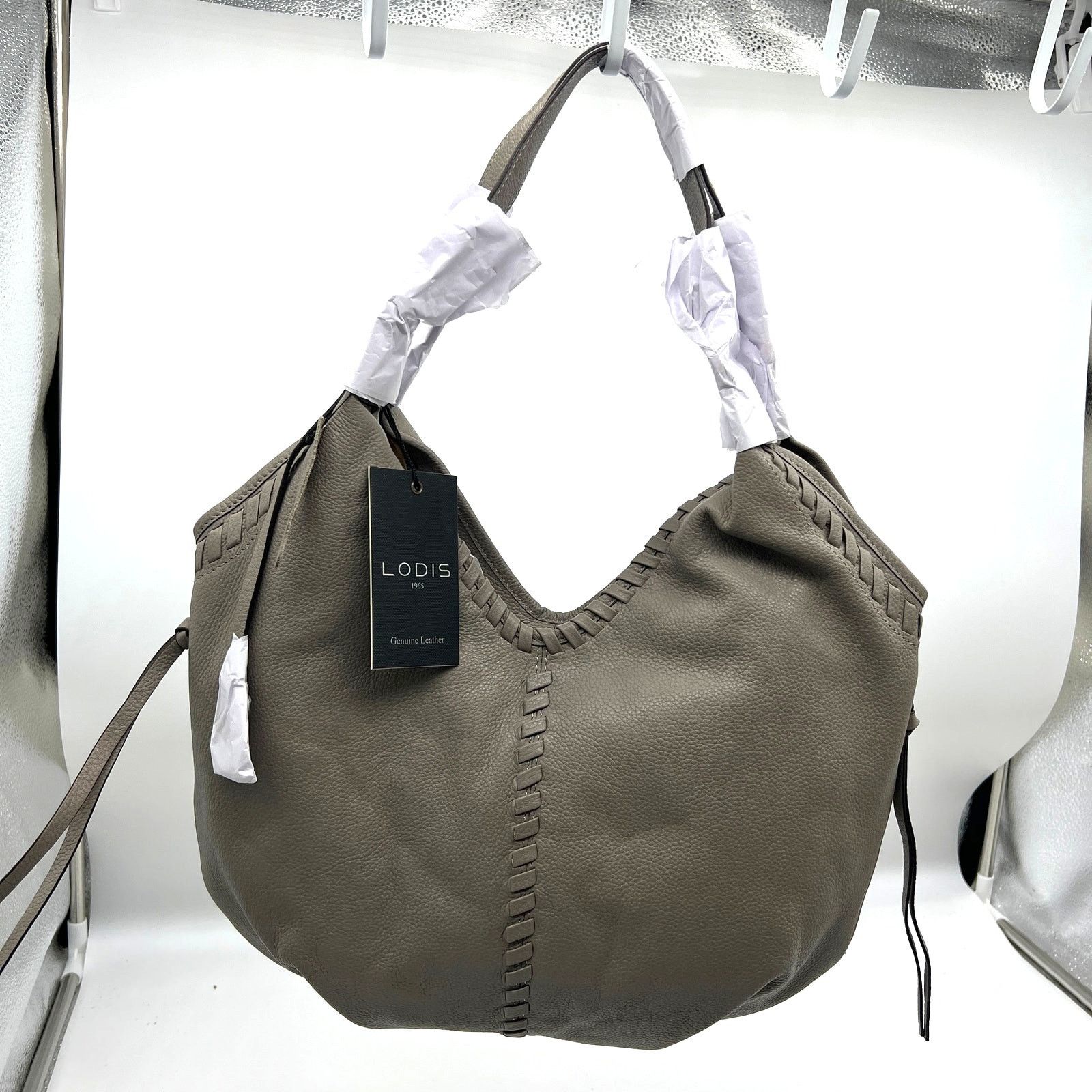 Other LODIS Medium Whipstitch Leather Tote Lacey Ash Gray Size ONE SIZE - 1 Thumbnail