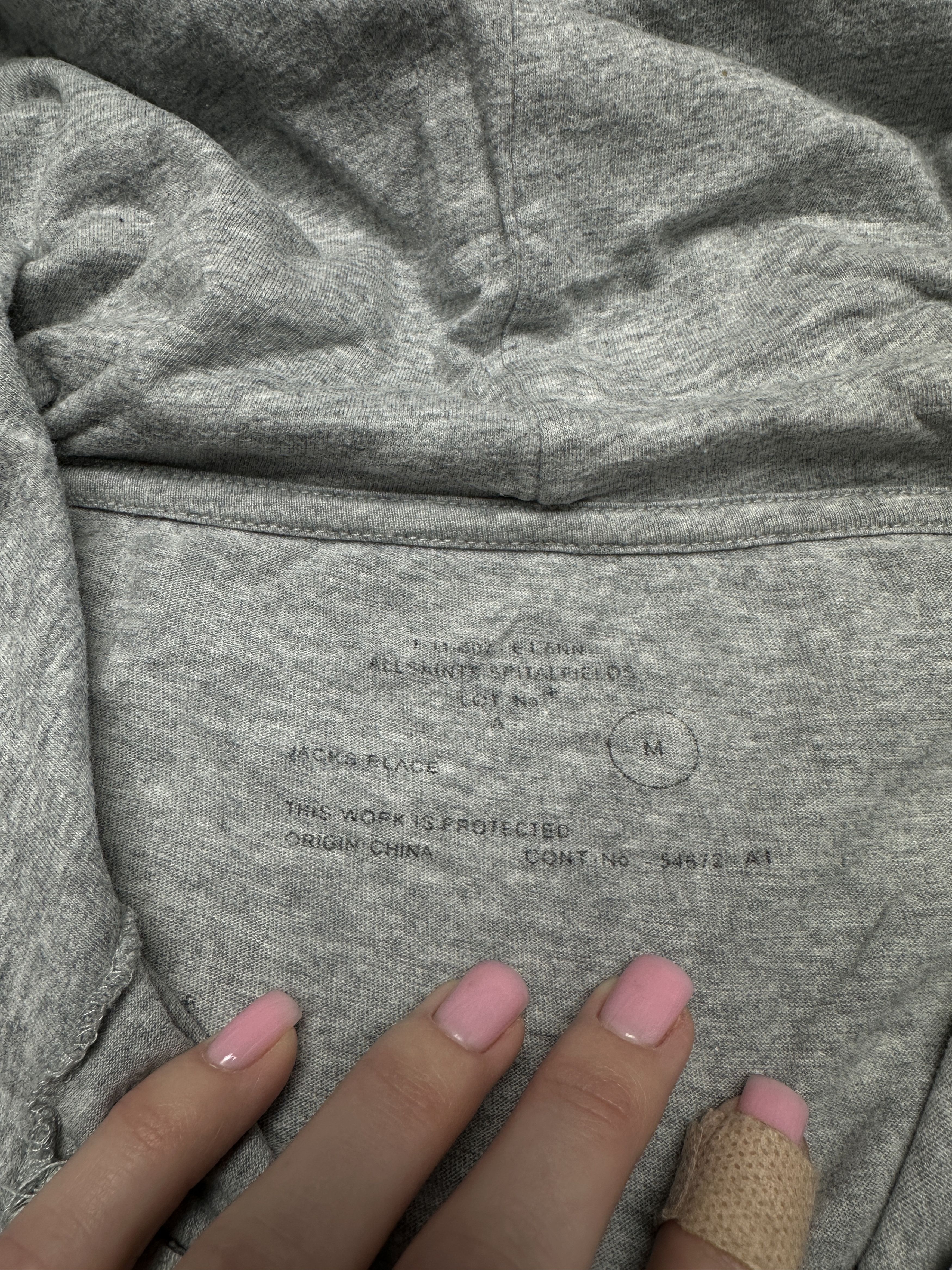 Allsaints Allsaints Vintage Mens Bone Zip Hoodie Size US M / EU 48-50 / 2 - 4 Thumbnail