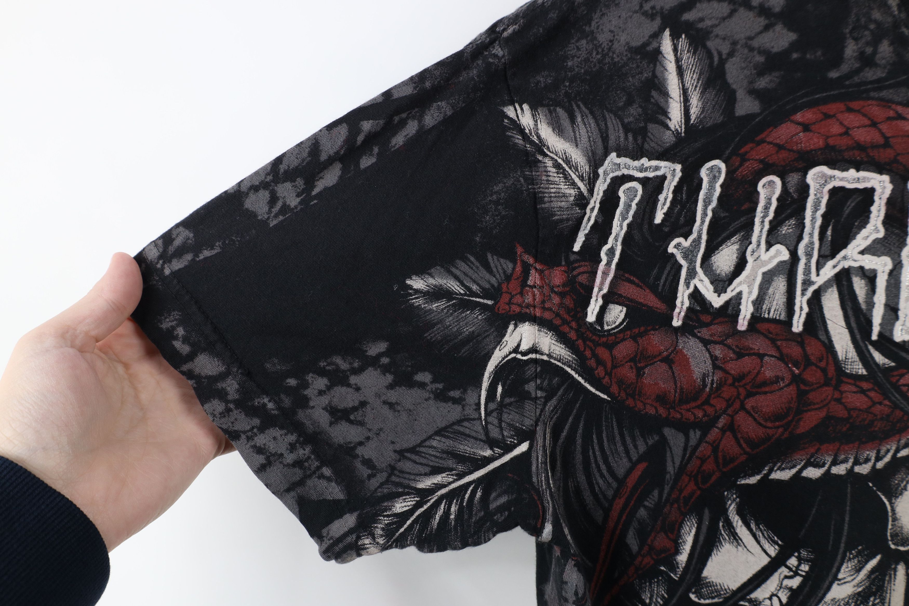 Affliction × Vintage Vintage Y2K Affliction Snake Skull All Over Print T-Shirt Size US L / EU 52-54 / 3 - 6 Thumbnail