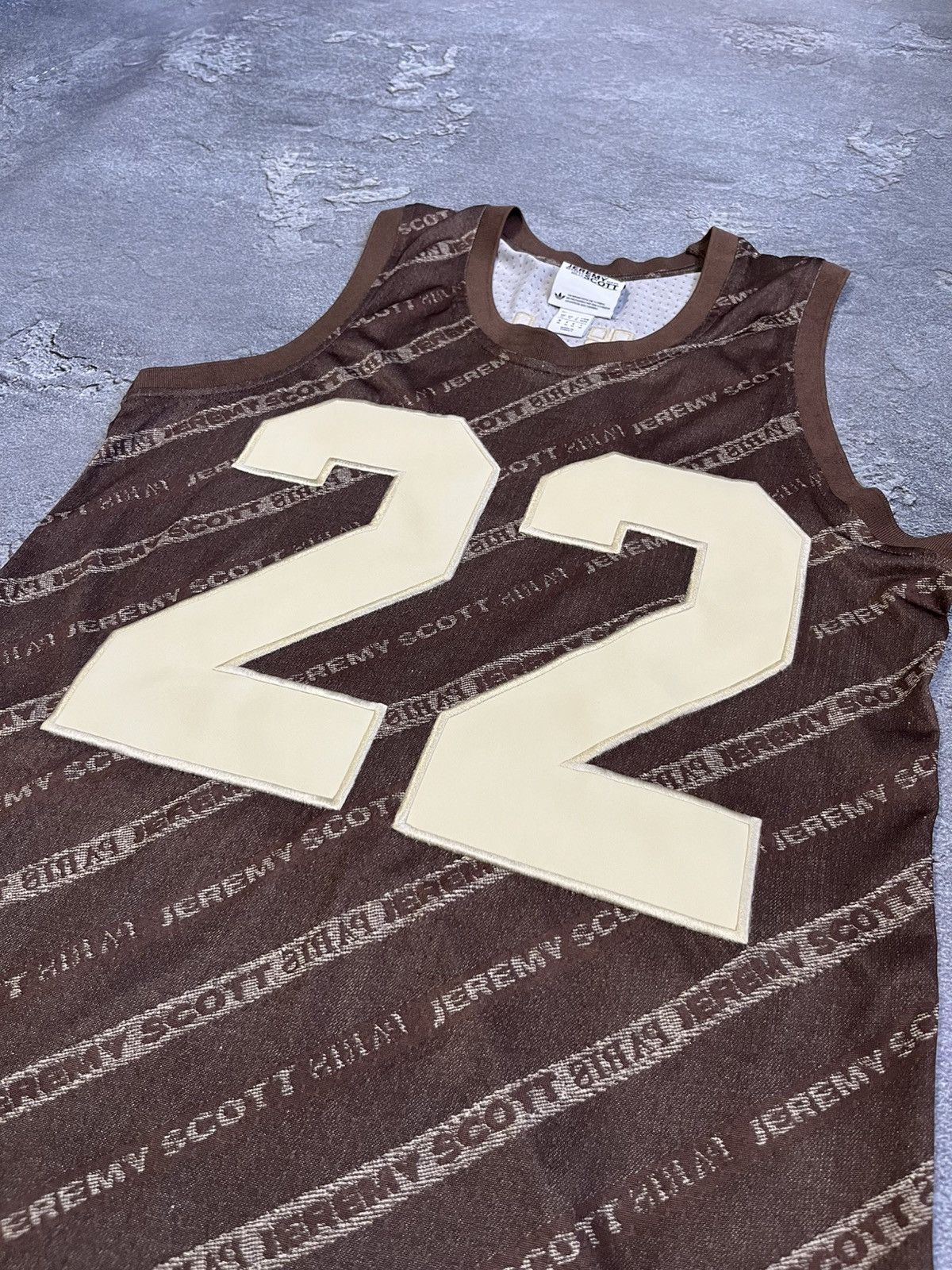 Adidas × Jeremy Scott RARE Adidas X Jeremy Scott Brown Stripe Top Shirt #22 Size US M / EU 48-50 / 2 - 2 Thumbnail