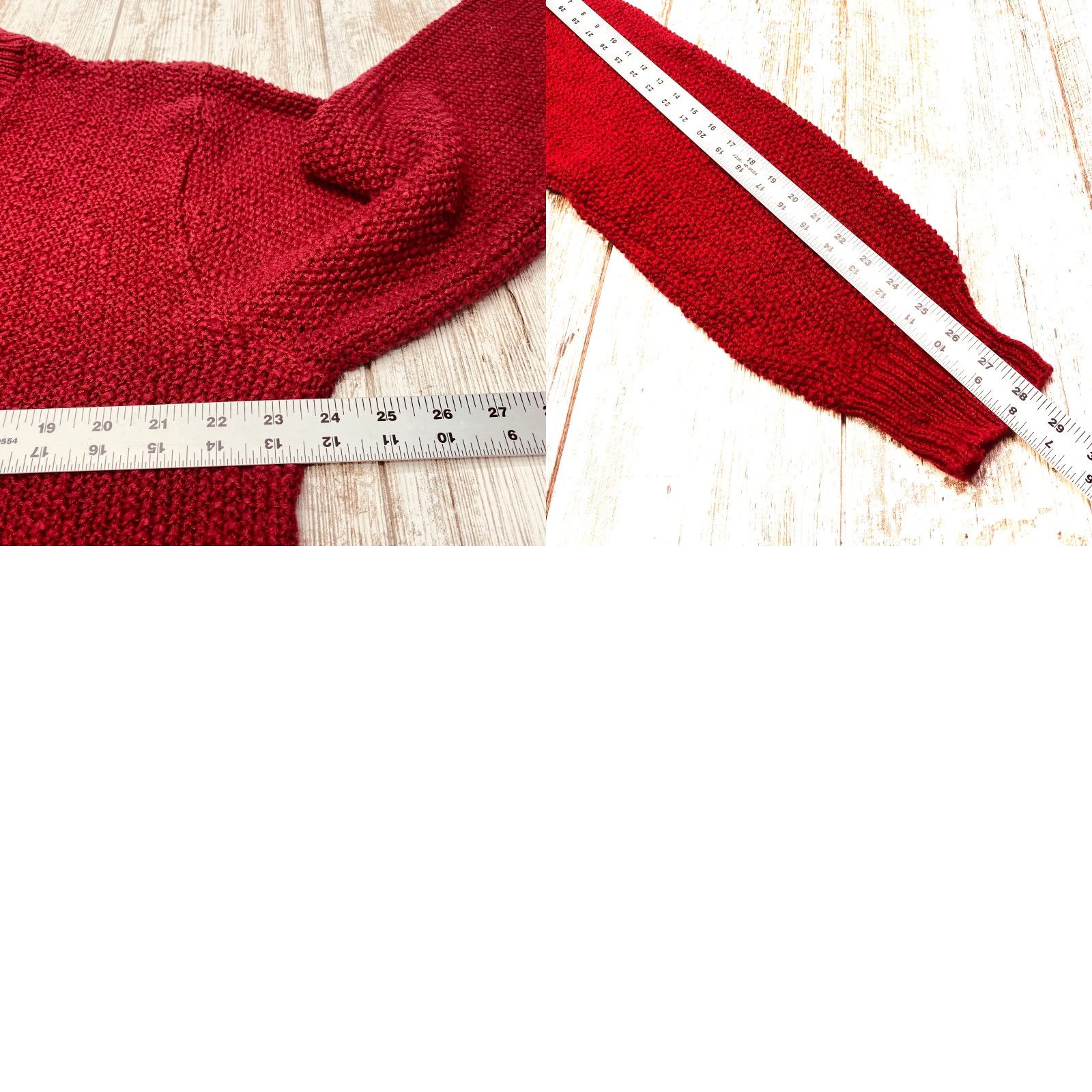 Lands' End VINTAGE Lands' End Sweater Men's Large Red Heavy Knit Pullover Casual Made in USA Size US L / EU 52-54 / 3 - 8 Thumbnail