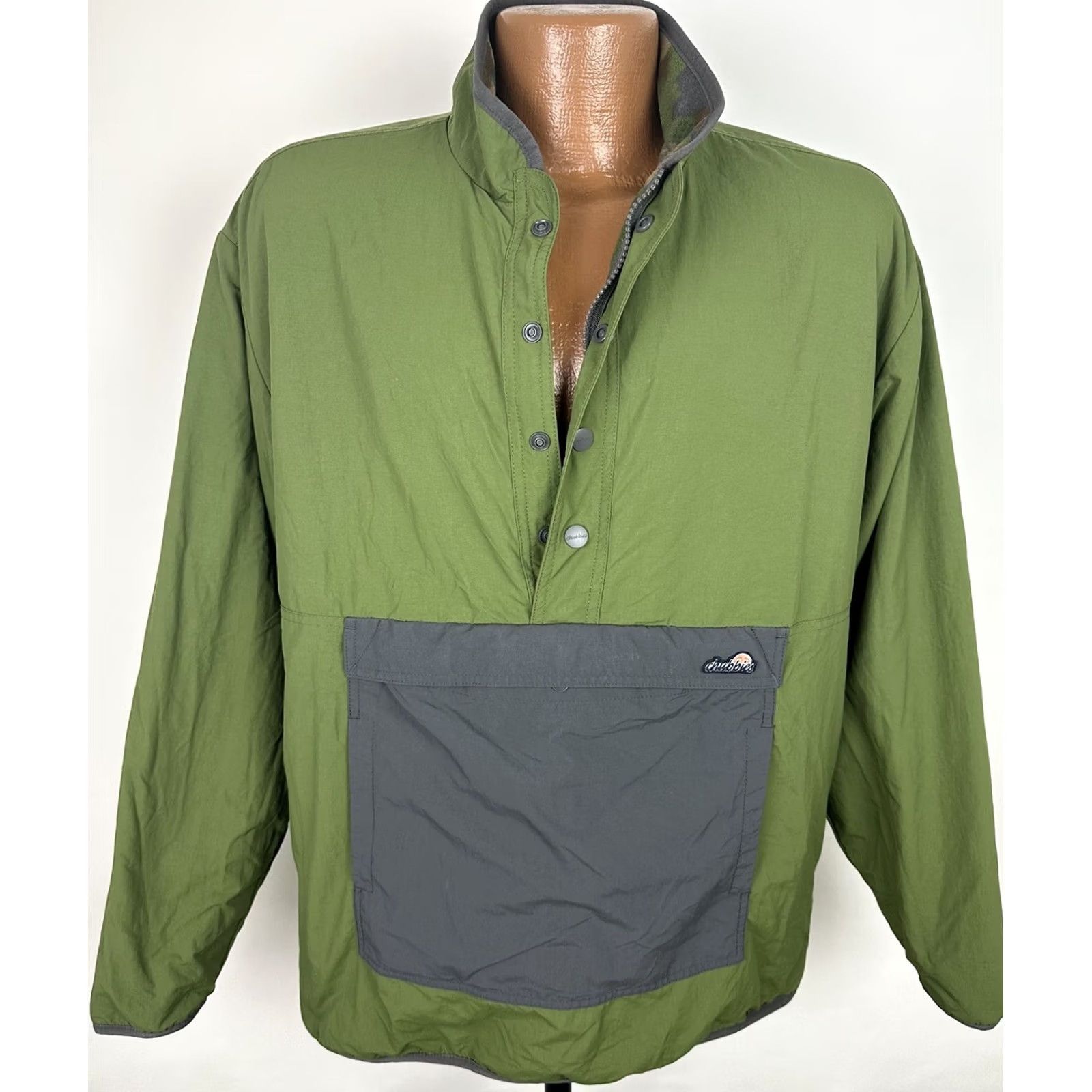 Chubbies Chubbies Fleece Pullover Mens Medium Reversible Olive Green Camo Print Pineapple Size US M / EU 48-50 / 2 - 4 Thumbnail