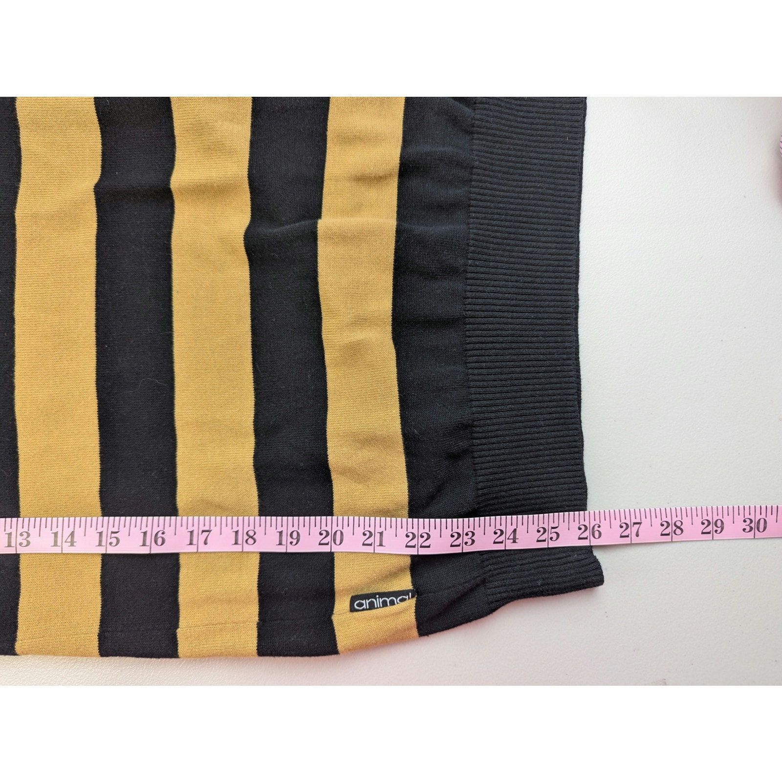 Other Animal Striped Pullover Sweater Mens Medium Black Gold Rugby Size US M / EU 48-50 / 2 - 9 Thumbnail