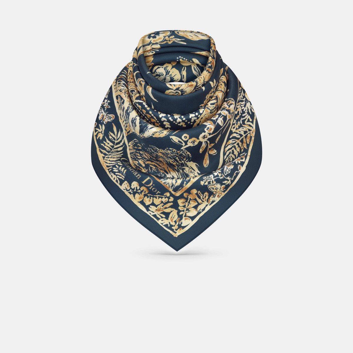 Dior o1bcso1str0226 Size:OS/Idylle 90 Square Scarf in Nevy Blue Size ONE SIZE - 3 Thumbnail