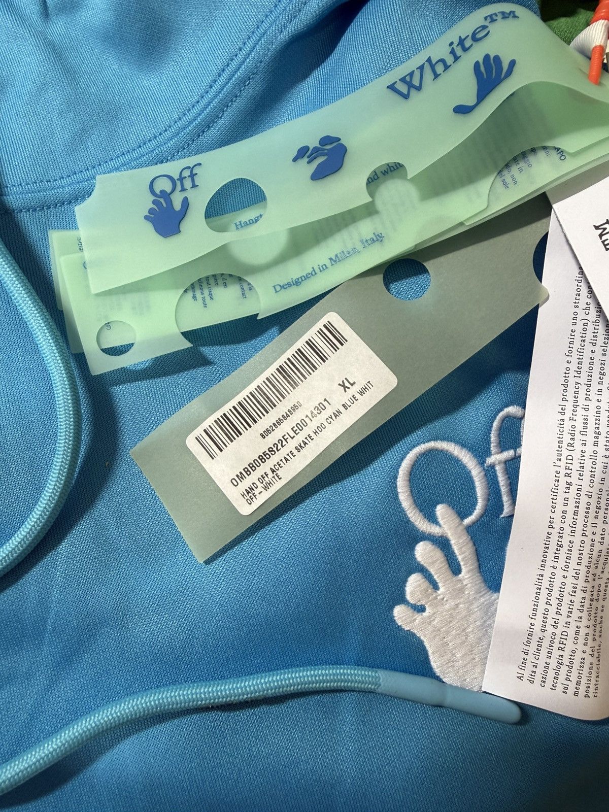 Off-White Off-White Hand Logo Hoodie Blue Size US XL / EU 56 / 4 - 7 Thumbnail