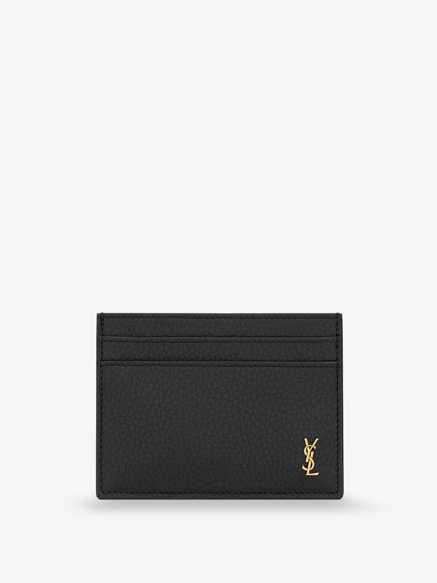 Saint Laurent Paris Tiny Cassandre Hammered Leather Card Holder Size ONE SIZE - 1 Thumbnail