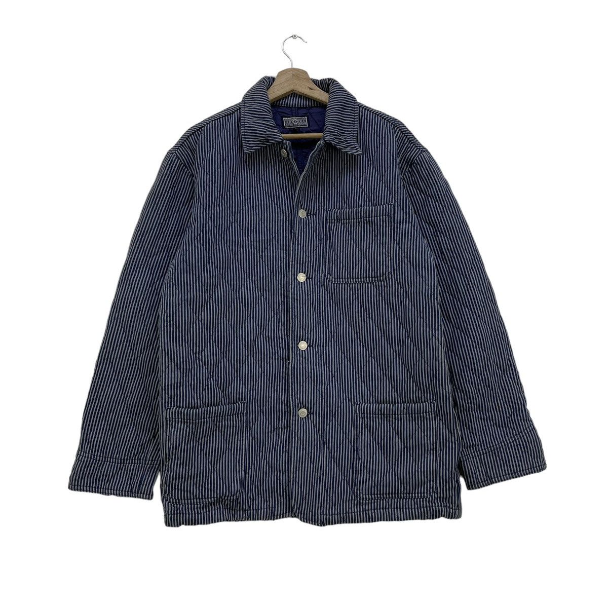 Japanese Brand Hikory Stripe Recipro Jacket Quilted Size US M / EU 48-50 / 2 - 1 Thumbnail