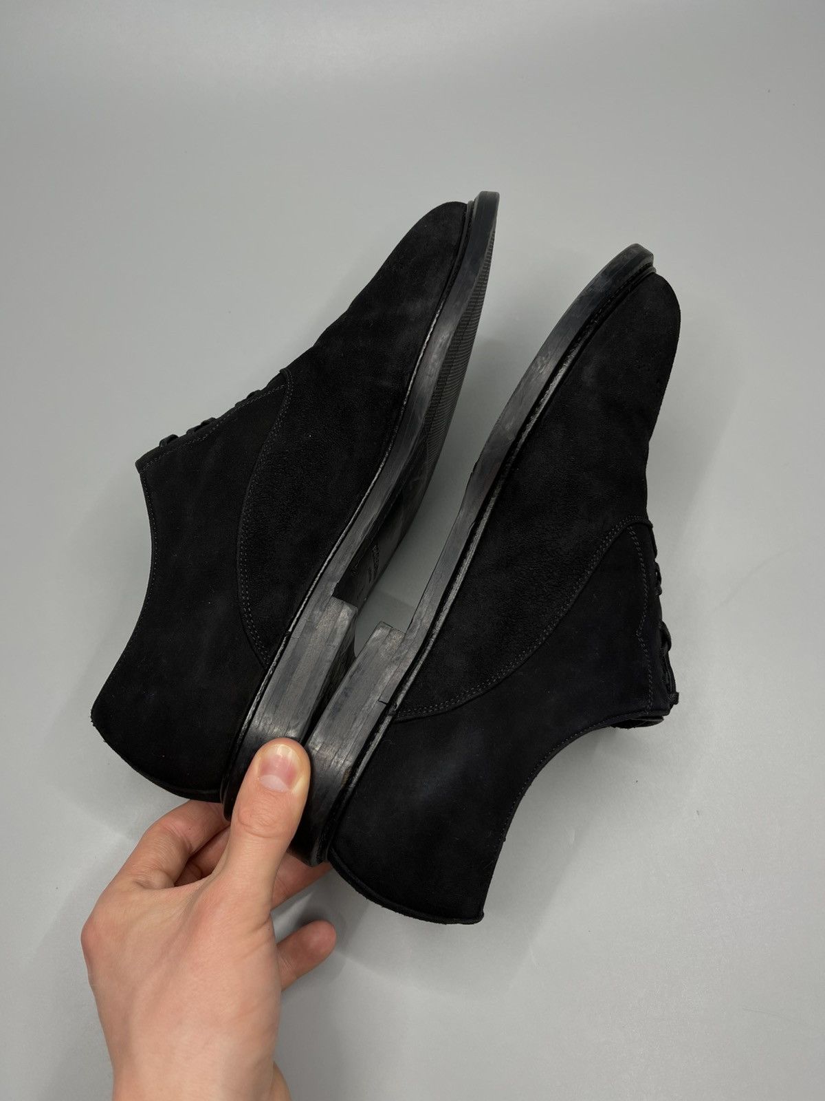 Dolce & Gabbana Dolce Gabbana Suede Black Lace Up Shoes Size US 8 / EU 41 - 12 Thumbnail