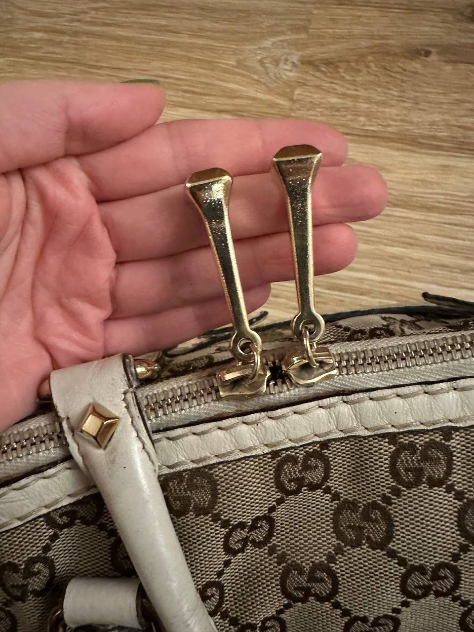 Gucci Gucci GG Canvas Horsebit Horse Nail Boston Bag Purse Vintage Size ONE SIZE - 10 Thumbnail