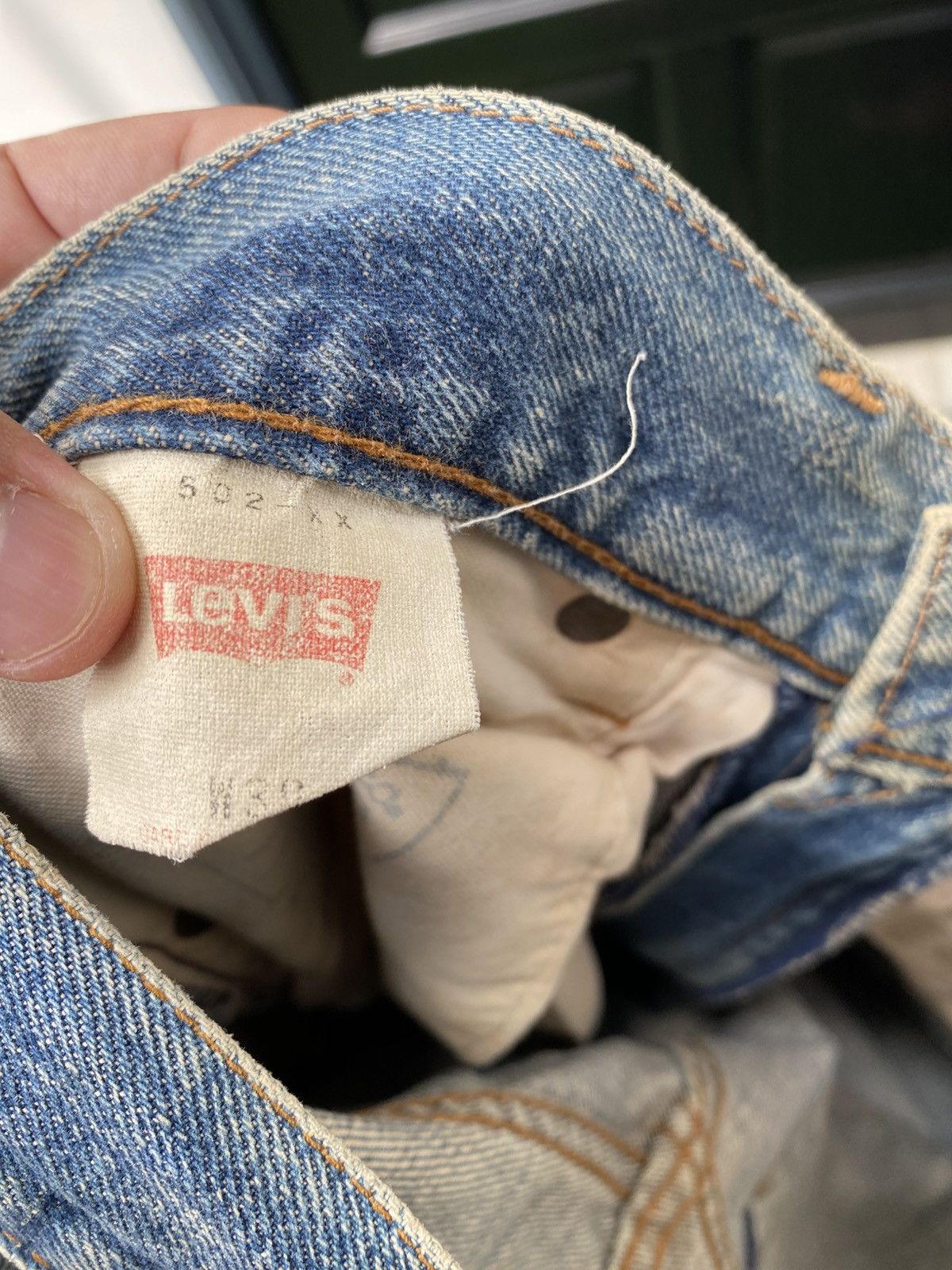 Levi's × Levi's Vintage Clothing × Vintage W30x28.5 vintage levi's 502 redline big E distresed Size US 30 / EU 46 - 7 Thumbnail