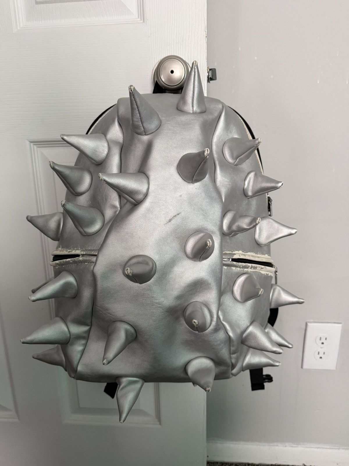 Other Chrome/Silver MadPax spiked backpack | Grailed