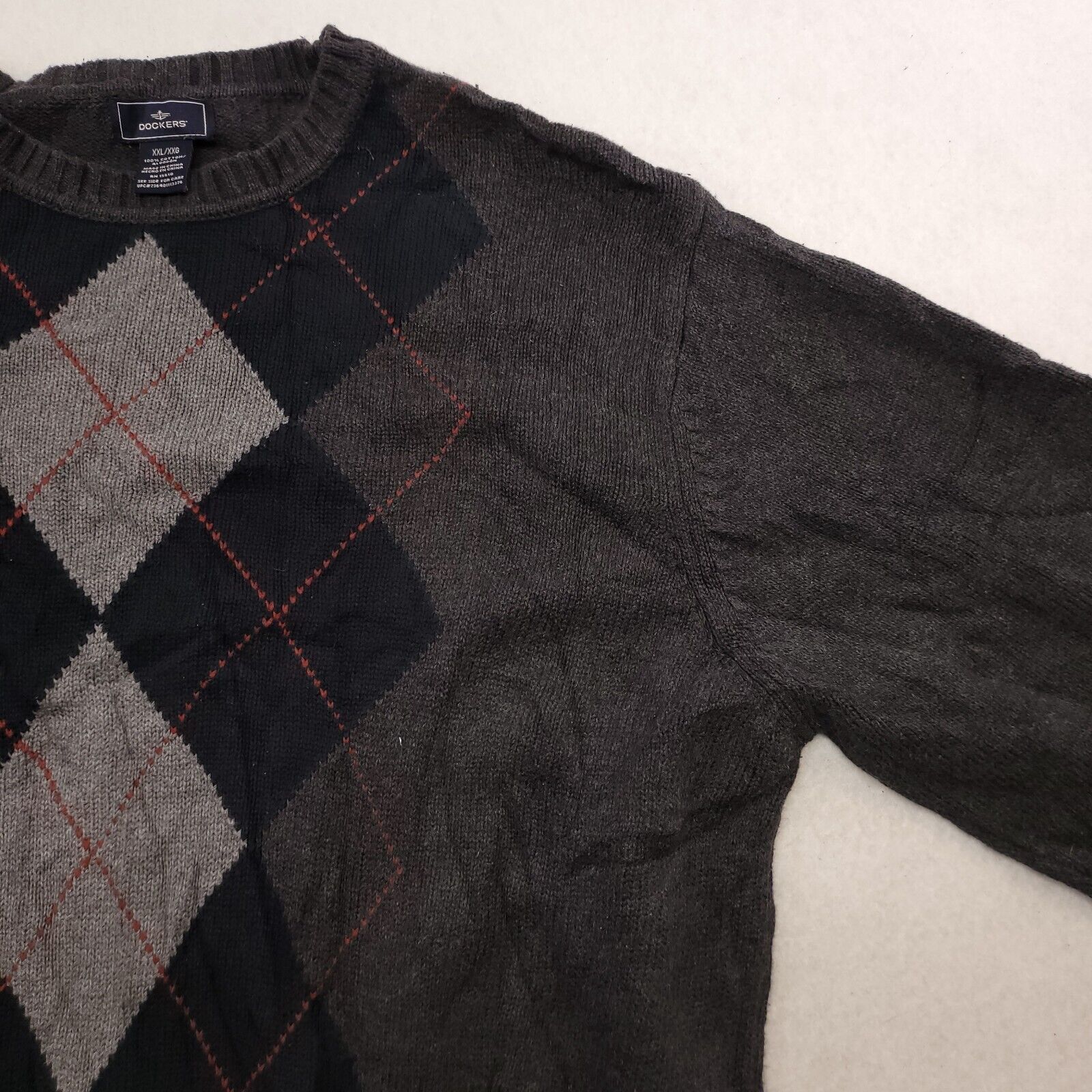 Dockers Dockers Long Sleeve Pullover Sweater Men Size 2XL Gray Black Size US XXL / EU 58 / 5 - 5 Thumbnail