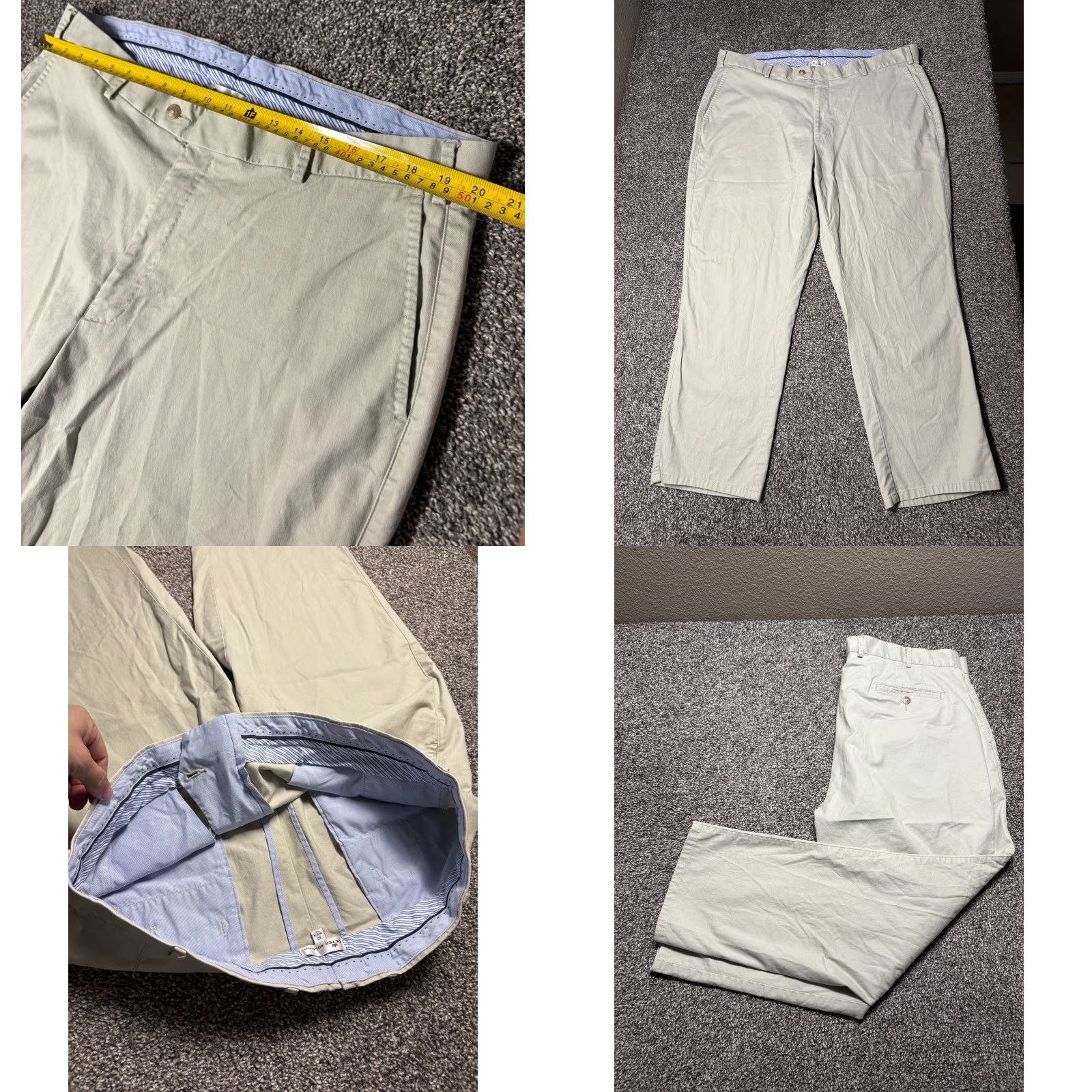 Peter Millar Peter Millar Pants Men 40x30 Twill Soft Chino Khaki Tan Pima Golf Regular Mens Size US 40 / EU 56 - 8 Thumbnail