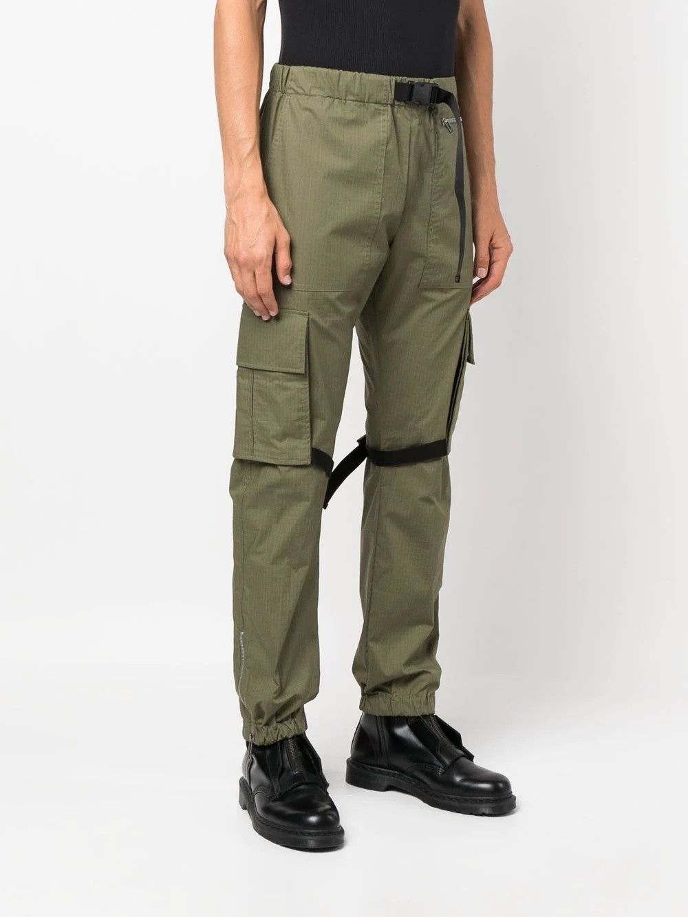 Off-White o1gr1nt1124 Diag Tab Cotton Cargo Pant in Army Green Size US 30 / EU 46 - 3 Thumbnail
