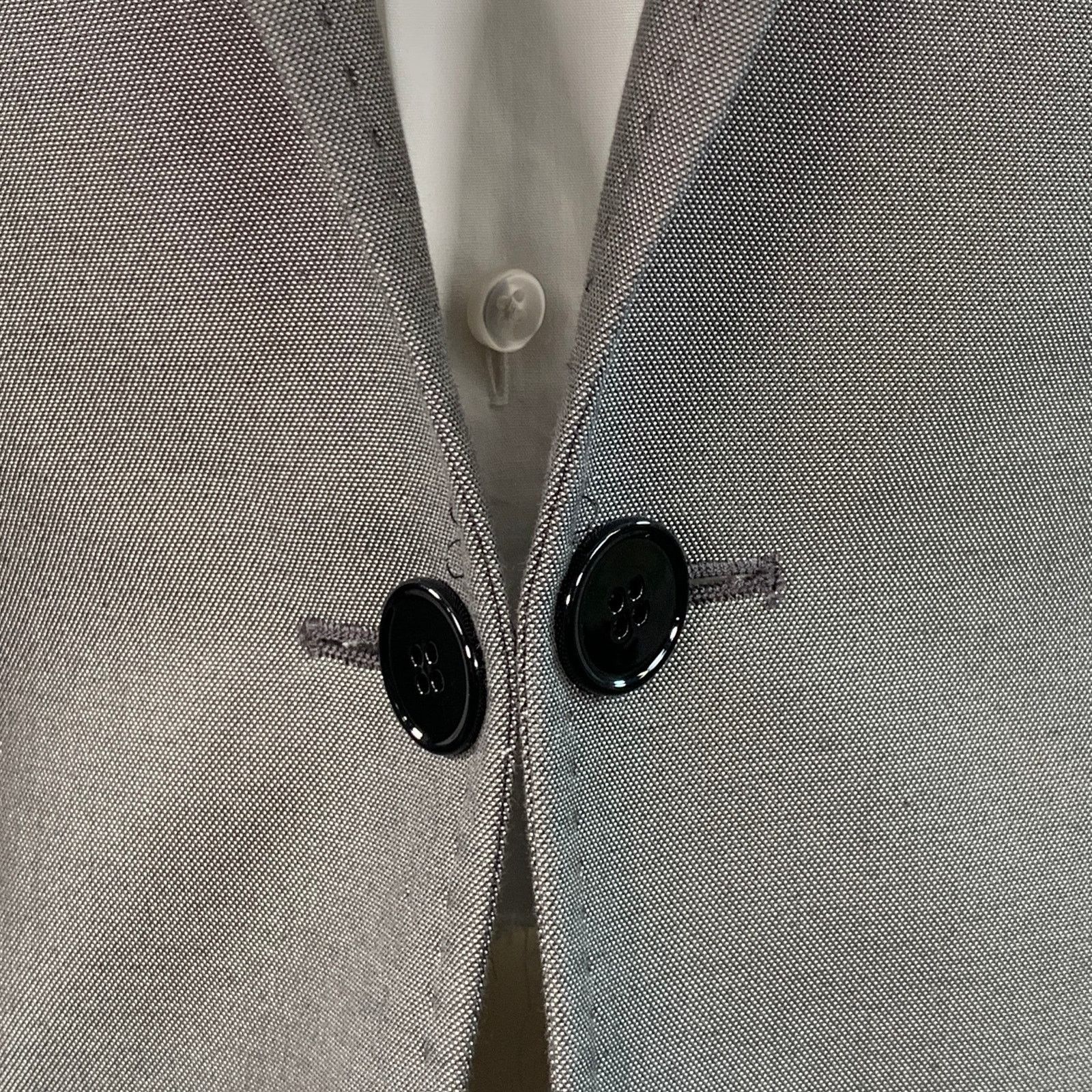 Dolce & Gabbana Size 38 Grey Cotton Silk Peak Lapel Single Button Sport Coat Size 38R - 3 Thumbnail