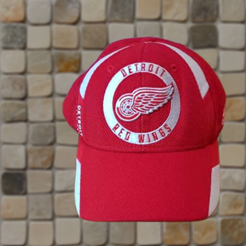 Adidas adidas Detroit Red Wings Hat Fitted XL Red Stretch Baseball Cap Men Sports Hat Size ONE SIZE - 1 Thumbnail