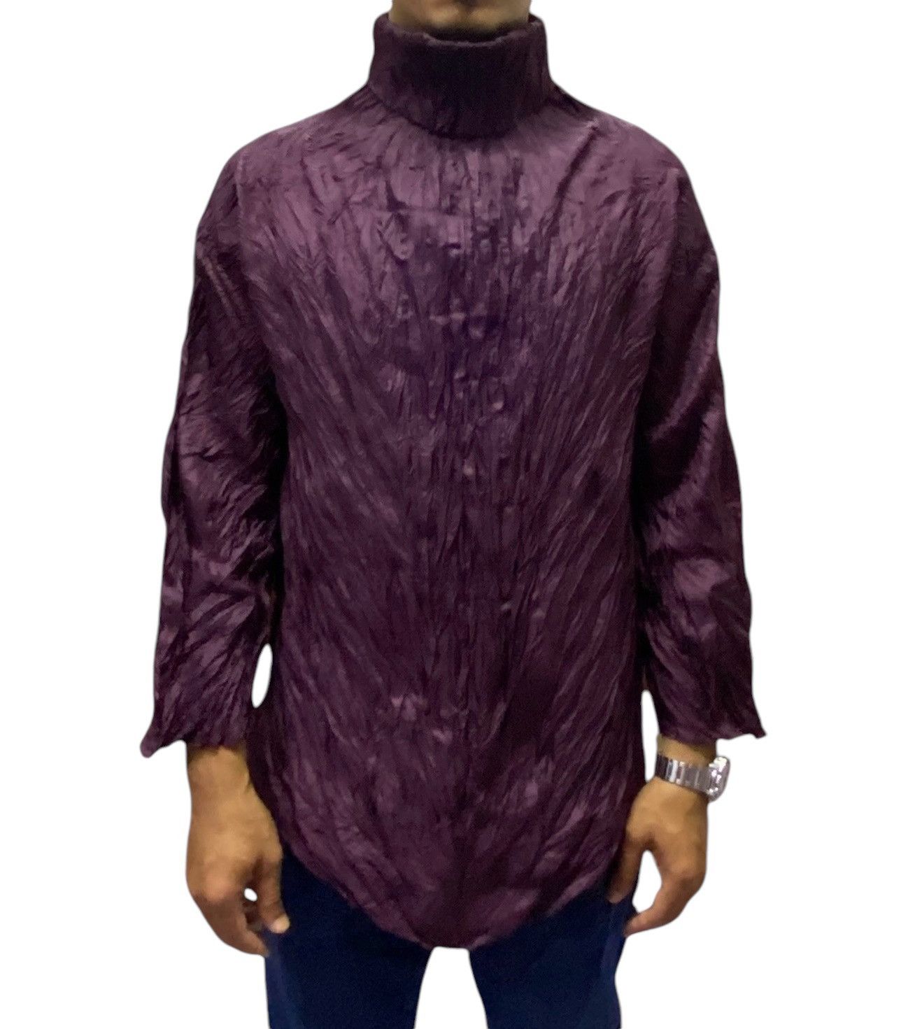 Issey Miyake Issey Miyake Turleneck Pleaded Pullover Long Sleeve Size US M / EU 48-50 / 2 - 1 Thumbnail