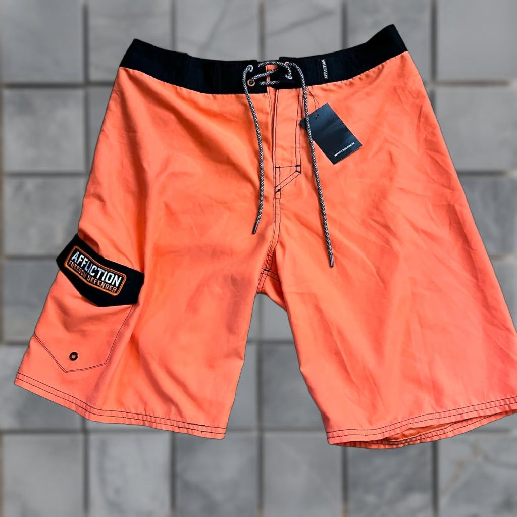 Affliction Affliction Shorts Mens 32 Orange Freedom Defender Board Shorts Swimwear Trunks Mens Regular Orange 32 Board Shorts Affliction Size US 32 / EU 48 - 1 Thumbnail