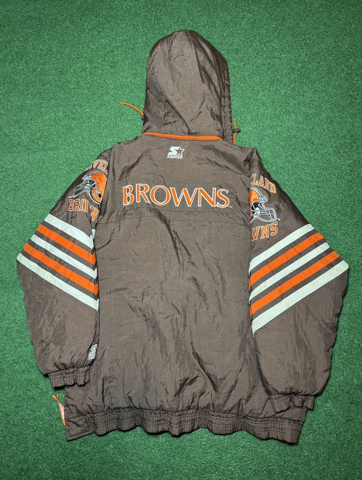 Starter Vtg 90s Cleveland Browns Starter Retro NFL Pro Line Jacket Size US L / EU 52-54 / 3 - 4 Thumbnail