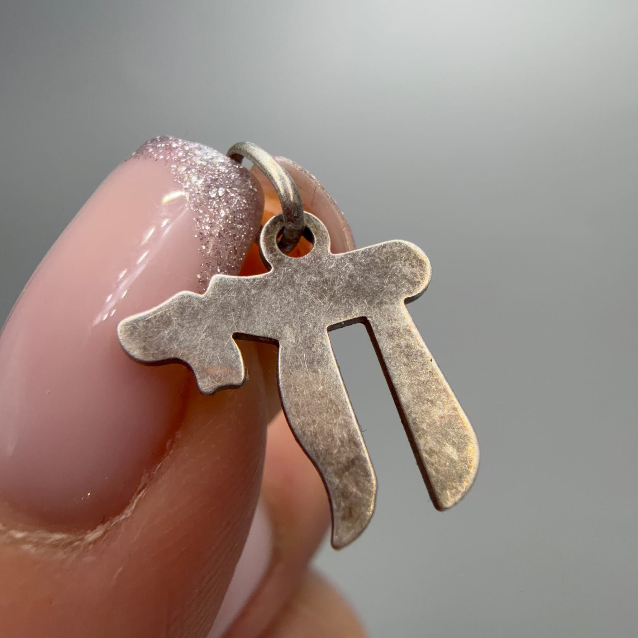 Vintage 925 Sterling Silver Chai Pendant Life Symbol